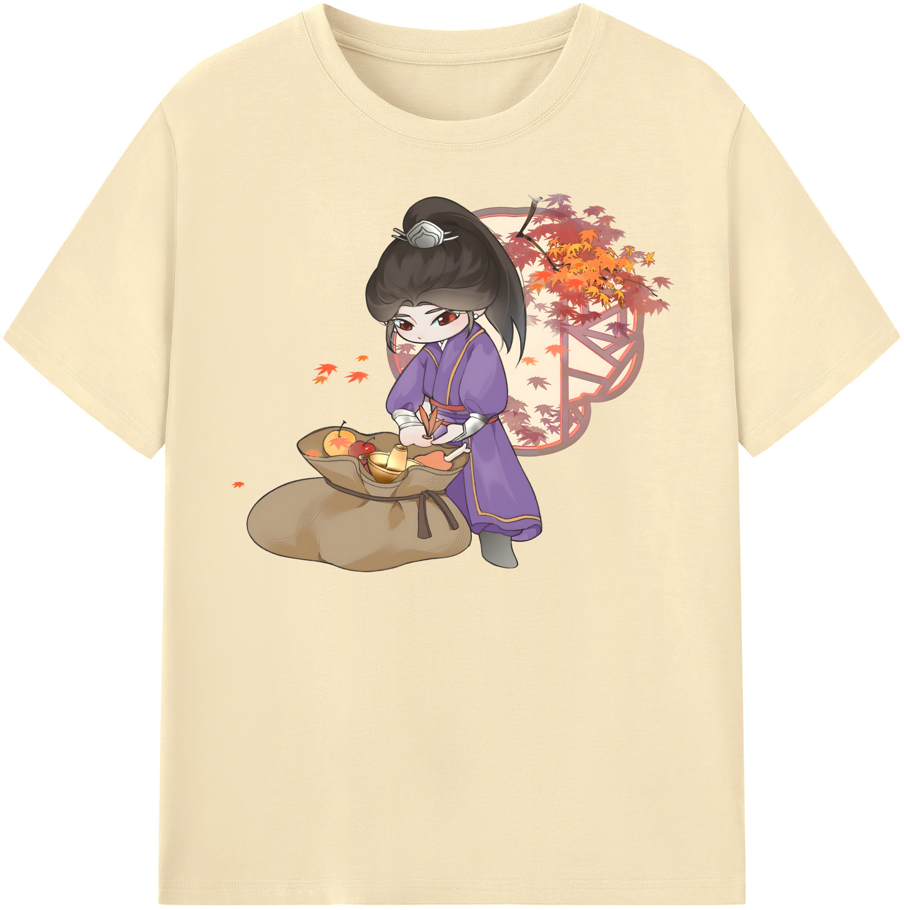 （画像用） Ne Zha 2 ナタ 魔童の大暴れ 綿100％半袖Tシャツ（フロントプリント）