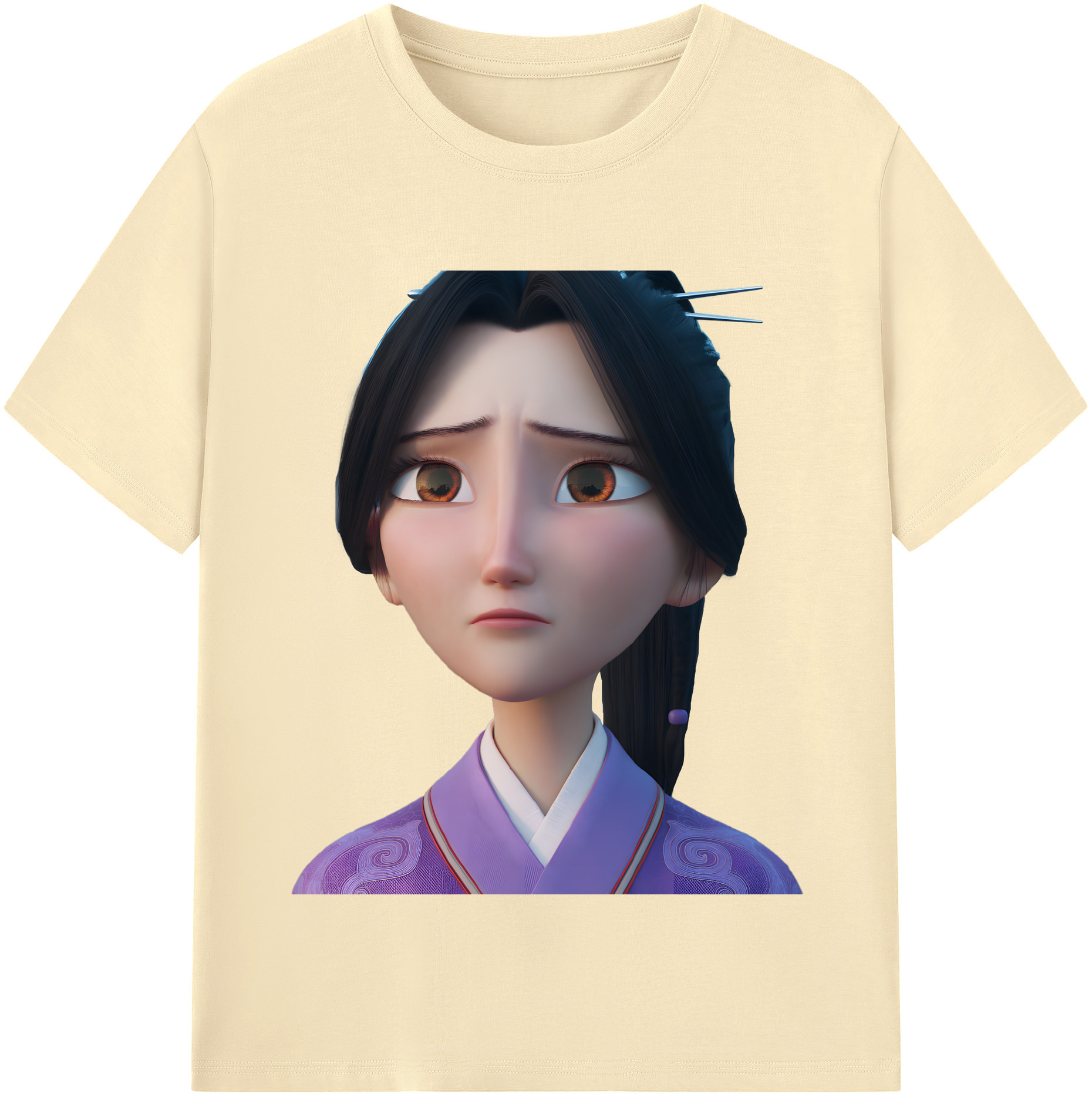 （画像用） Ne Zha 2 ナタ 魔童の大暴れ 綿100％半袖Tシャツ（フロントプリント）