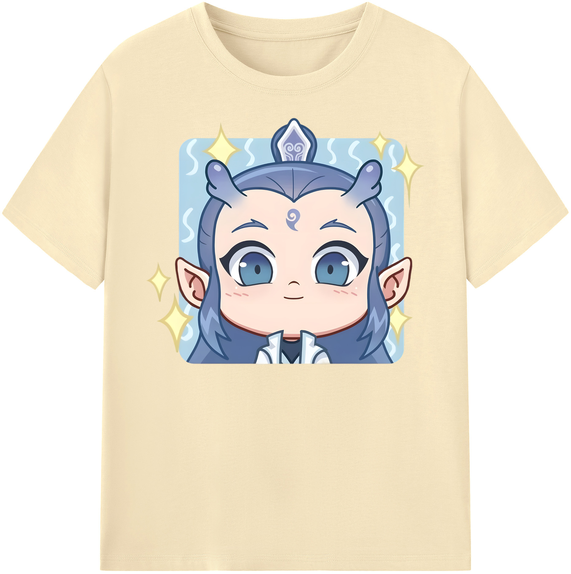 （画像用） Ne Zha 2 ナタ 魔童の大暴れ 綿100％半袖Tシャツ（フロントプリント）