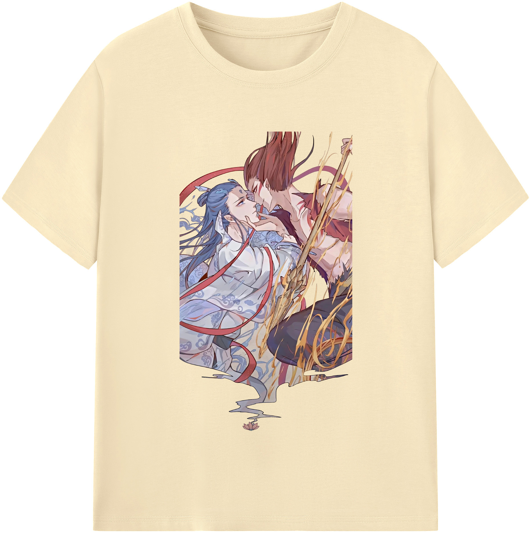 （画像用） Ne Zha 2 ナタ 魔童の大暴れ 綿100％半袖Tシャツ（フロントプリント）