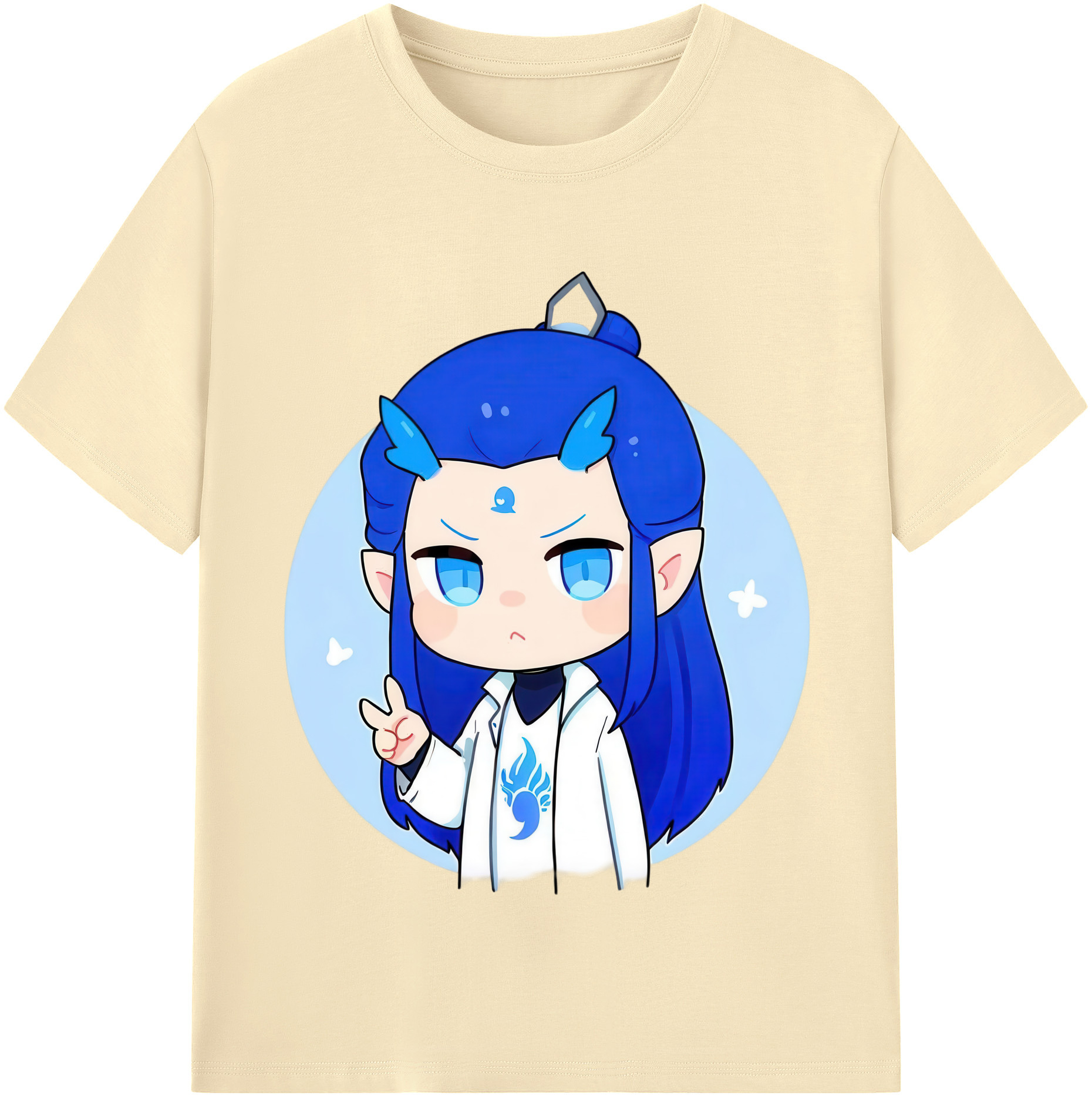 （画像用） Ne Zha 2 ナタ 魔童の大暴れ 綿100％半袖Tシャツ（フロントプリント）