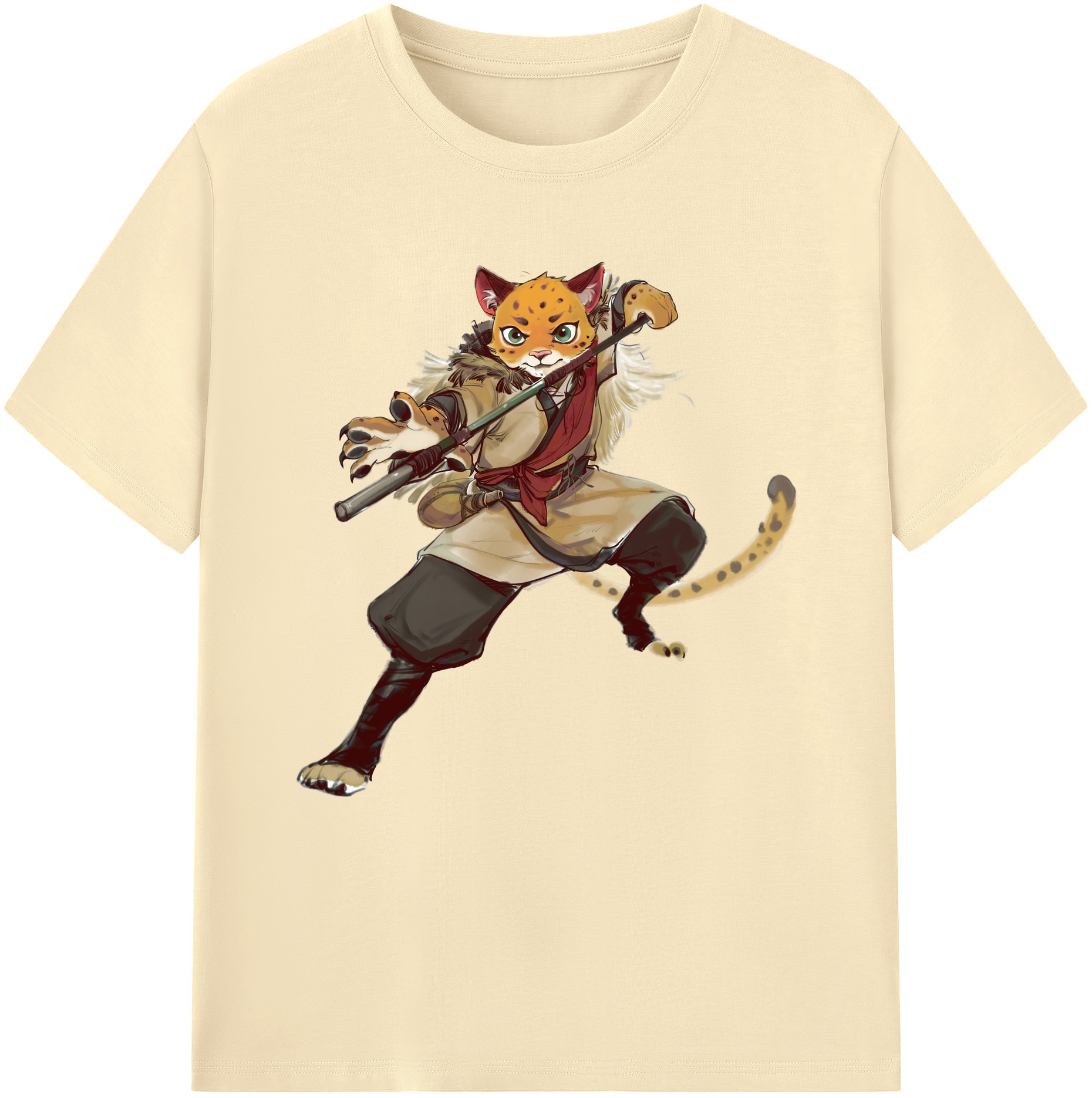 （画像用） Ne Zha 2 ナタ 魔童の大暴れ 綿100％半袖Tシャツ（フロントプリント）