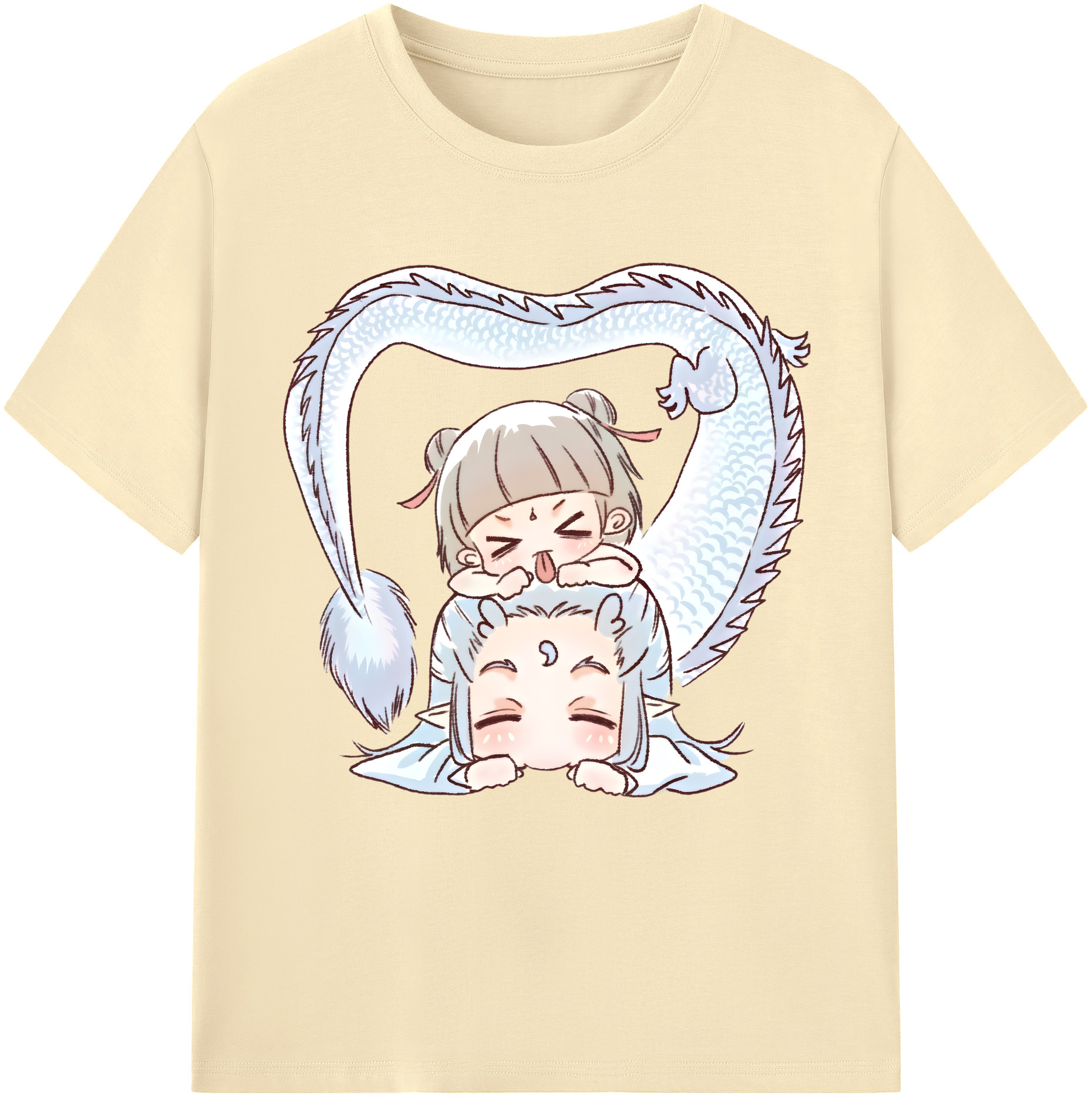 （画像用） Ne Zha 2 ナタ 魔童の大暴れ 綿100％半袖Tシャツ（フロントプリント）