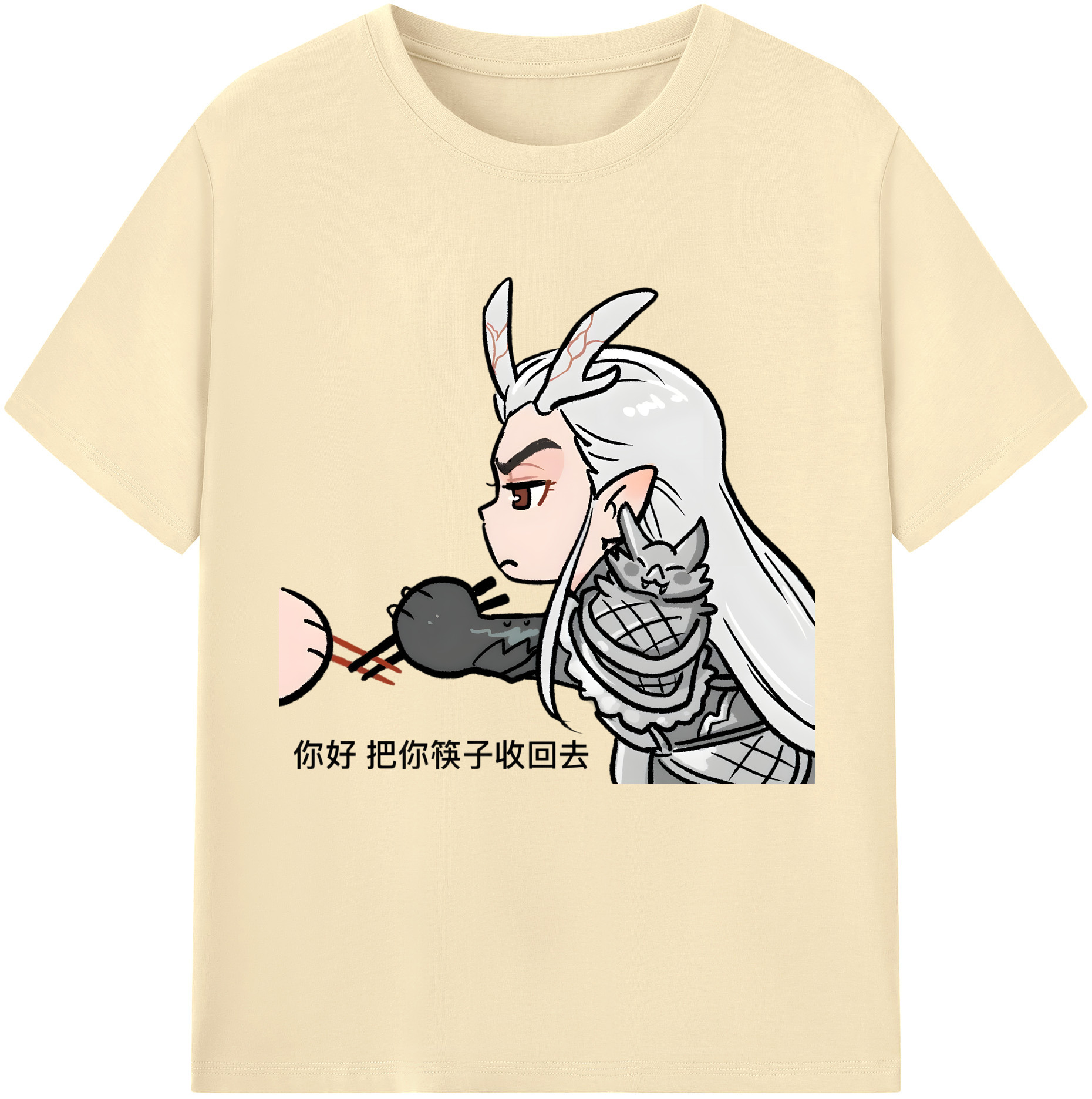 （画像用） Ne Zha 2 ナタ 魔童の大暴れ 綿100％半袖Tシャツ（フロントプリント）