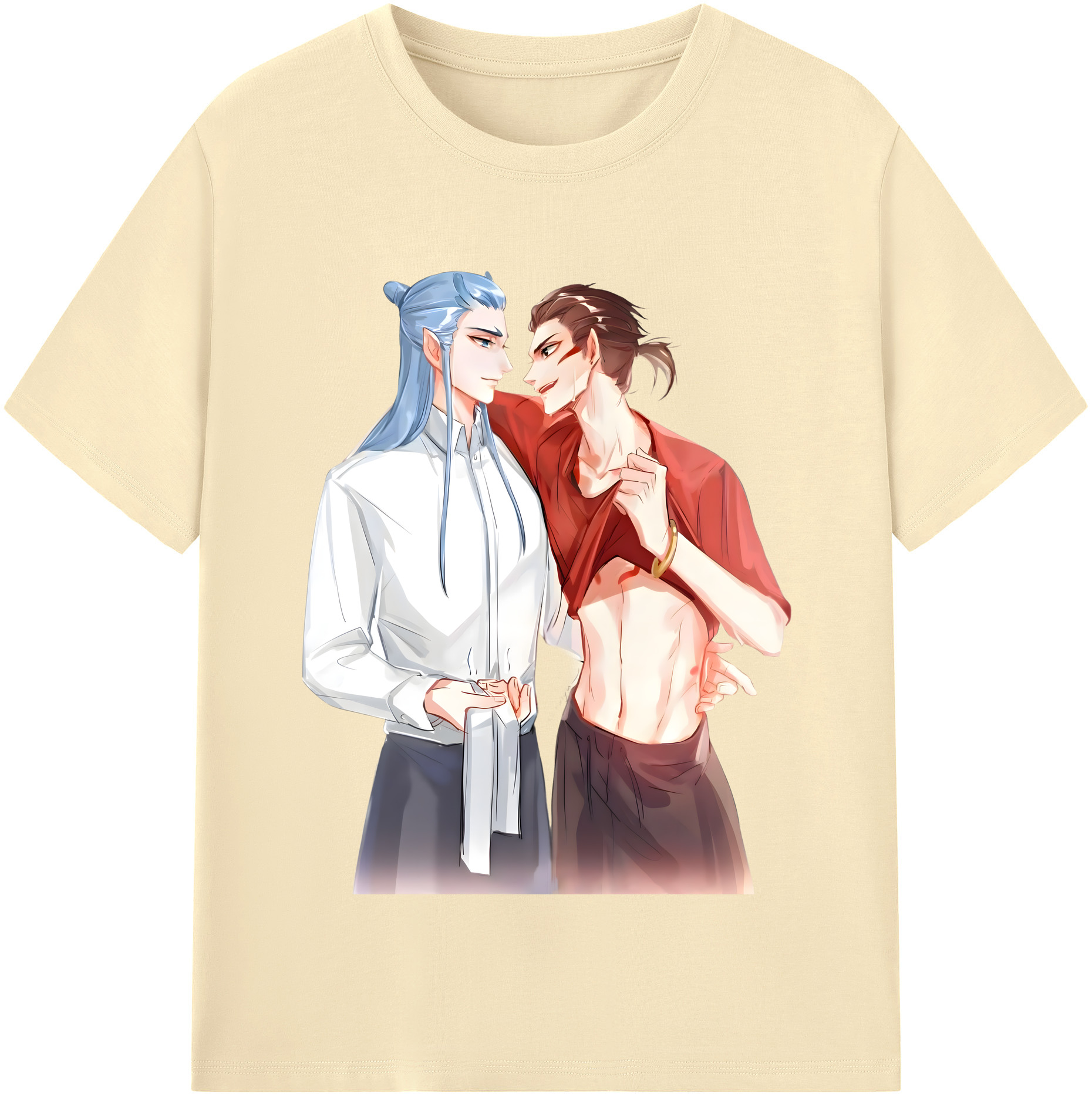 （画像用） Ne Zha 2 ナタ 魔童の大暴れ 綿100％半袖Tシャツ（フロントプリント）
