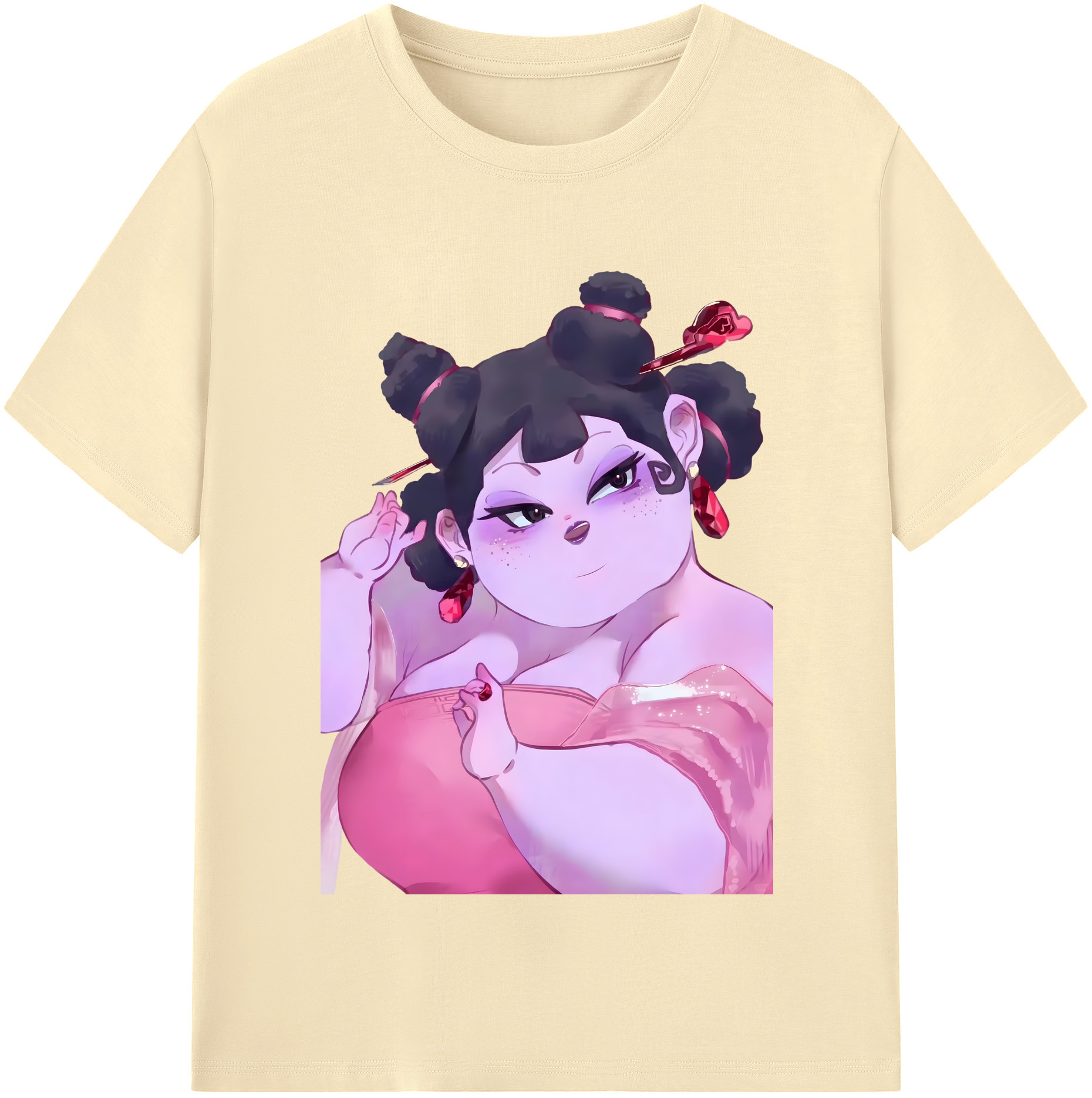 （画像用） Ne Zha 2 ナタ 魔童の大暴れ 綿100％半袖Tシャツ（フロントプリント）