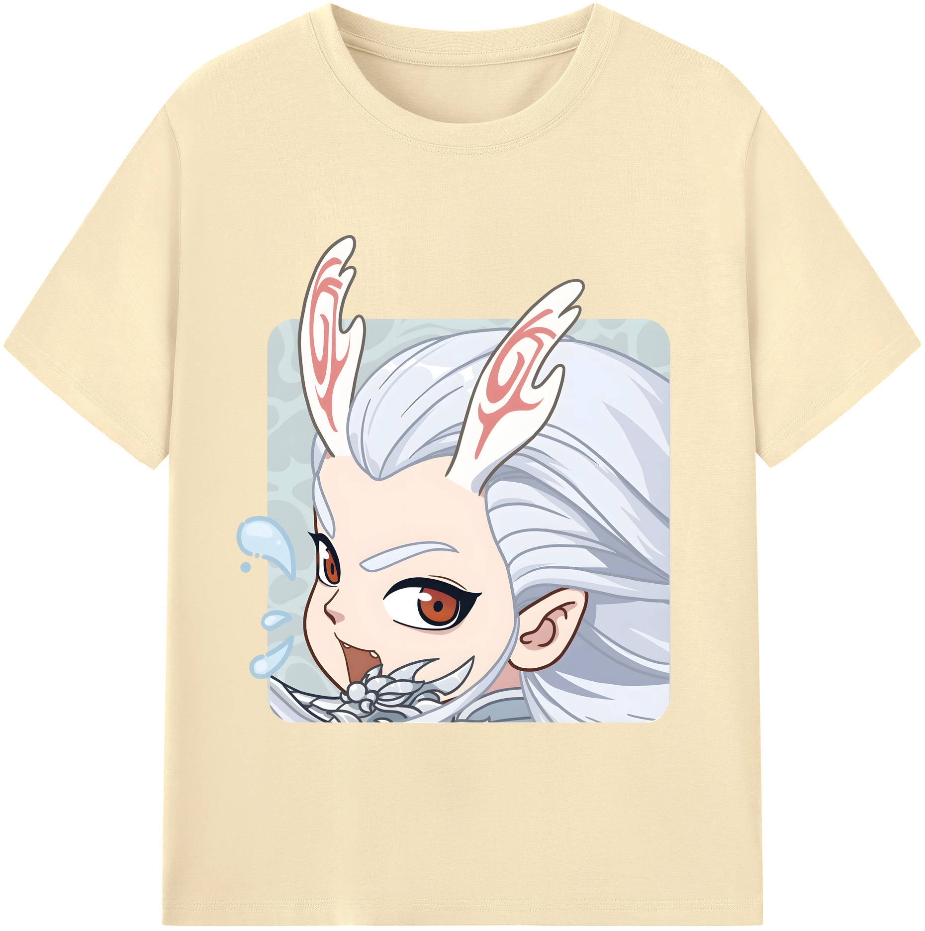 （画像用） Ne Zha 2 ナタ 魔童の大暴れ 綿100％半袖Tシャツ（フロントプリント）