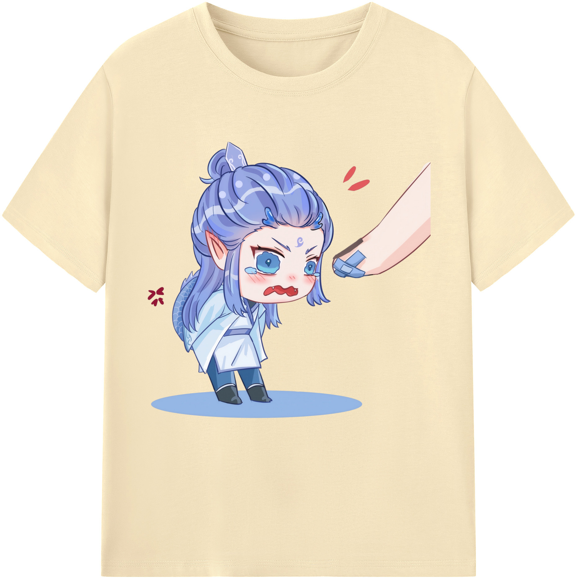 （画像用） Ne Zha 2 ナタ 魔童の大暴れ 綿100％半袖Tシャツ（フロントプリント）