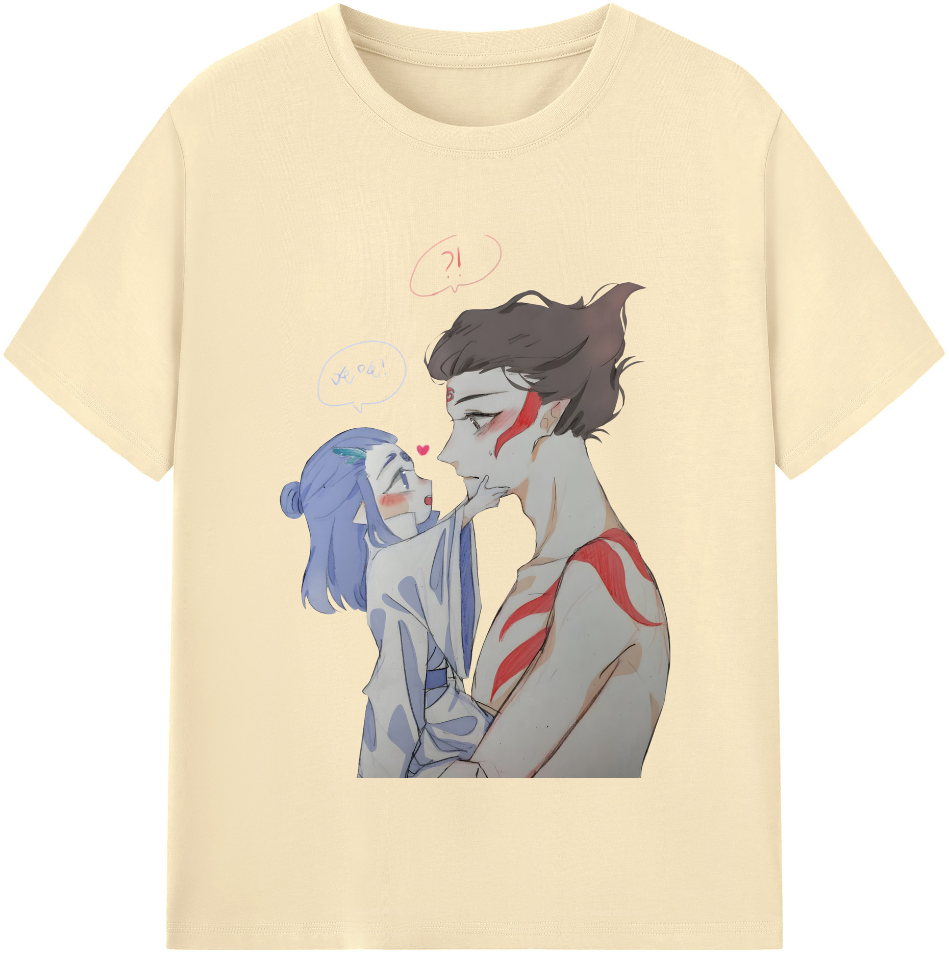 （画像用） Ne Zha 2 ナタ 魔童の大暴れ 綿100％半袖Tシャツ（フロントプリント）