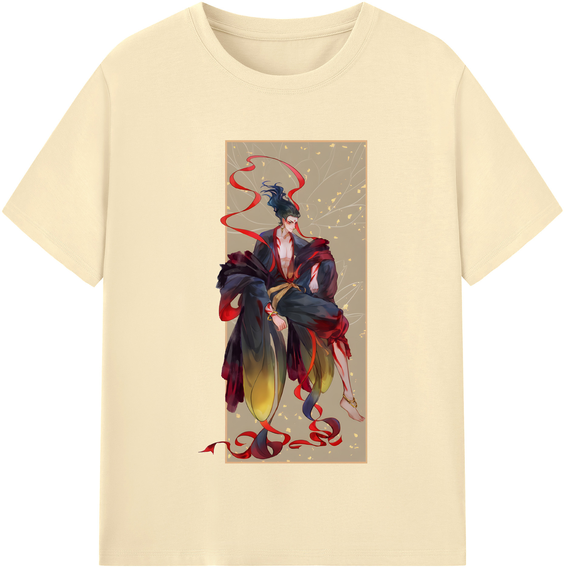 （画像用） Ne Zha 2 ナタ 魔童の大暴れ 綿100％半袖Tシャツ（フロントプリント）