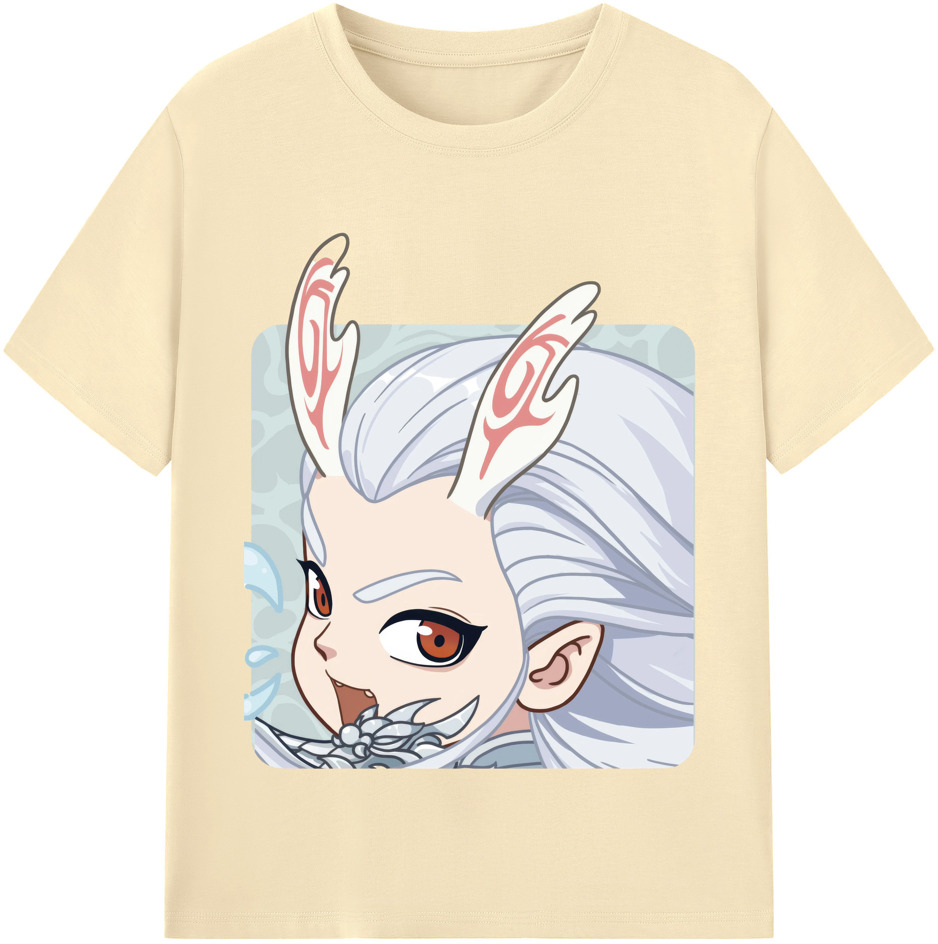 （画像用） Ne Zha 2 ナタ 魔童の大暴れ 綿100％半袖Tシャツ（フロントプリント）