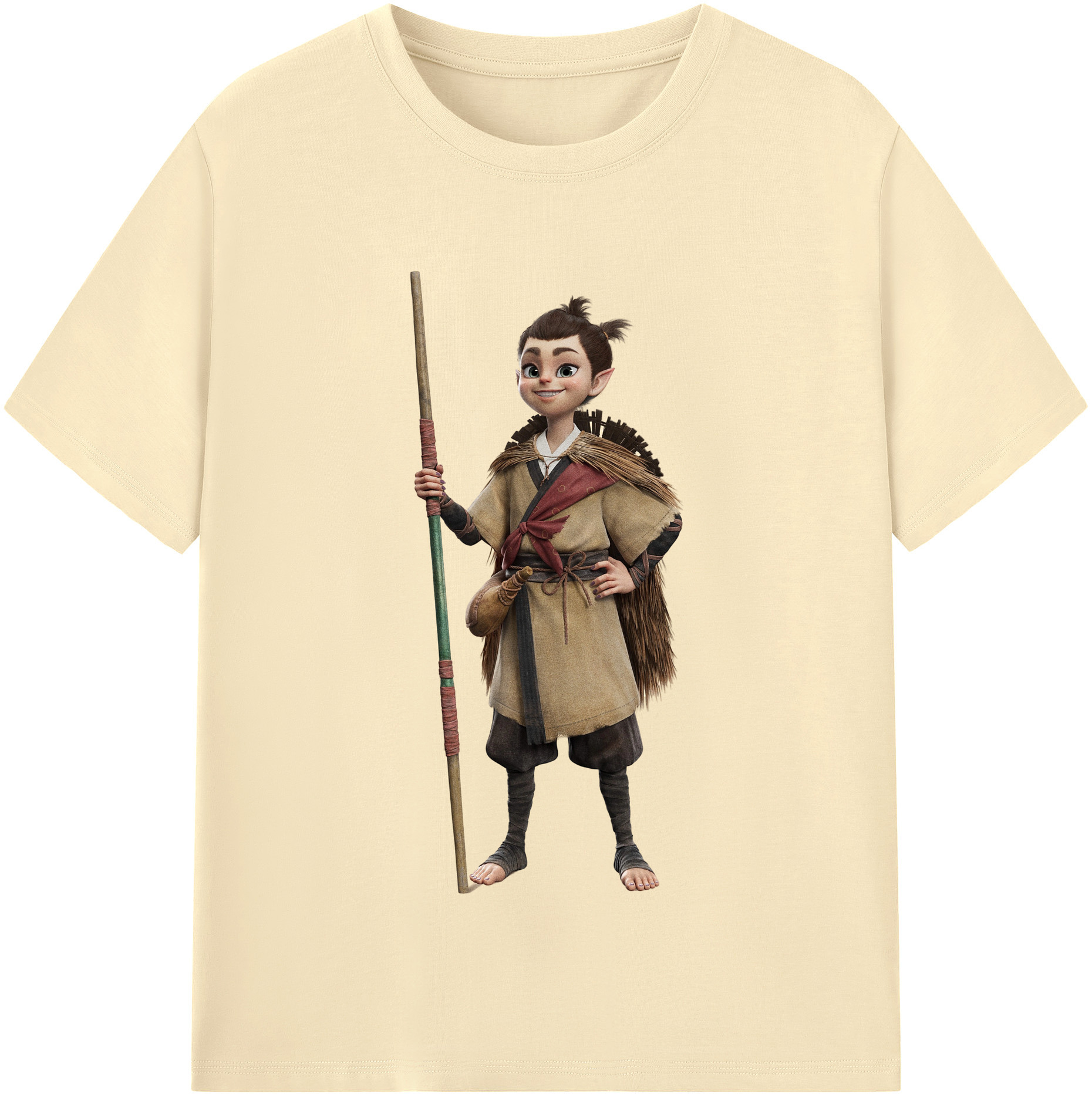 （画像用） Ne Zha 2 ナタ 魔童の大暴れ 綿100％半袖Tシャツ（フロントプリント）