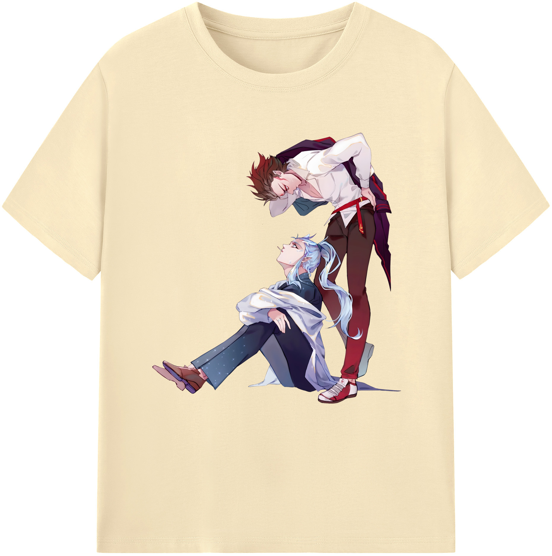 （画像用） Ne Zha 2 ナタ 魔童の大暴れ 綿100％半袖Tシャツ（フロントプリント）