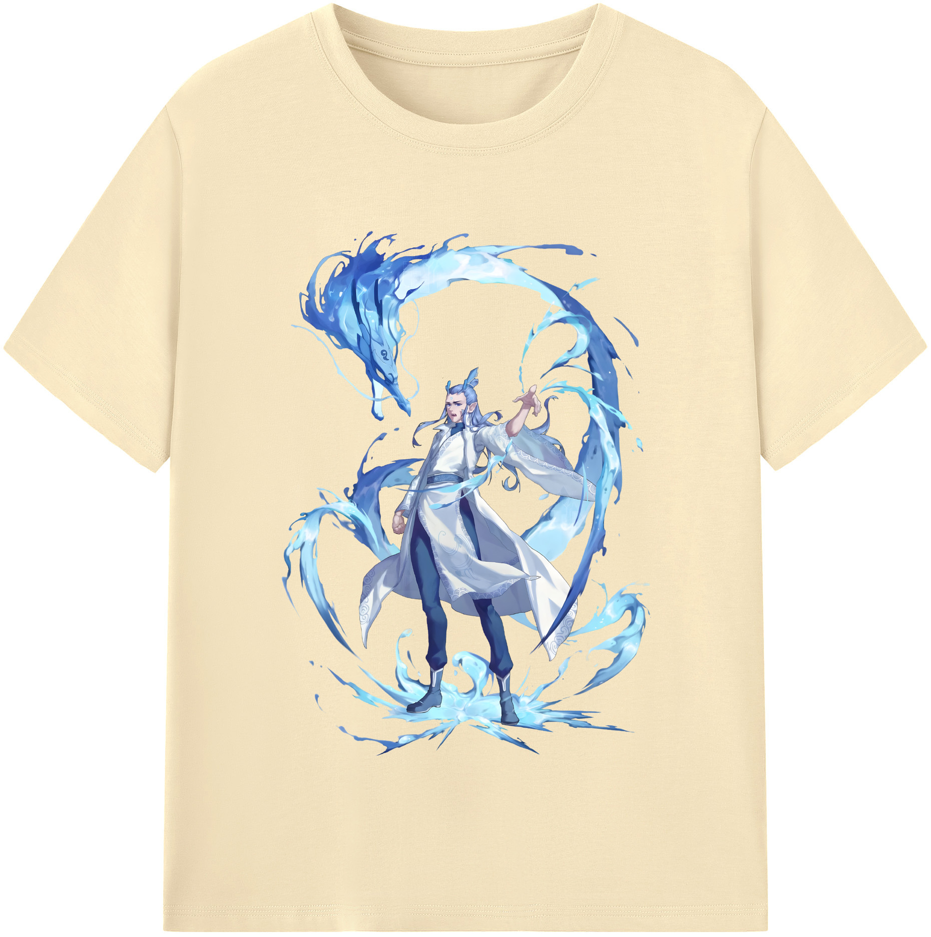 （画像用） Ne Zha 2 ナタ 魔童の大暴れ 綿100％半袖Tシャツ（フロントプリント）