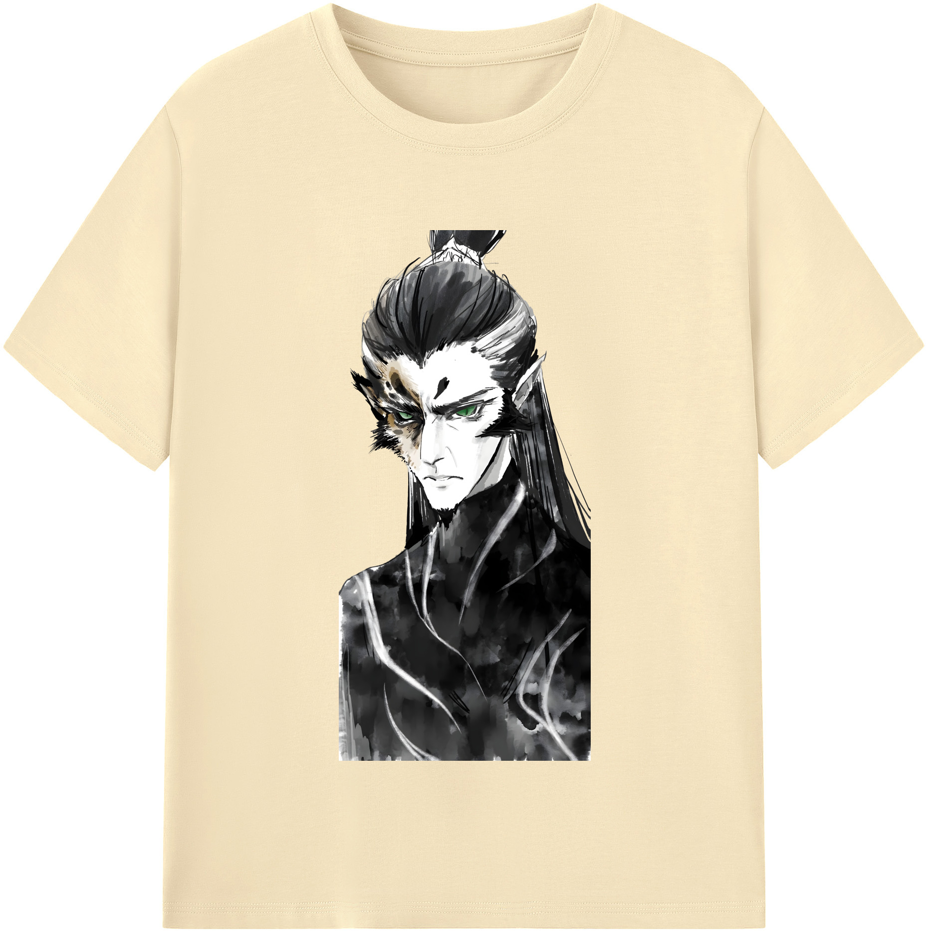 （画像用） Ne Zha 2 ナタ 魔童の大暴れ 綿100％半袖Tシャツ（フロントプリント）