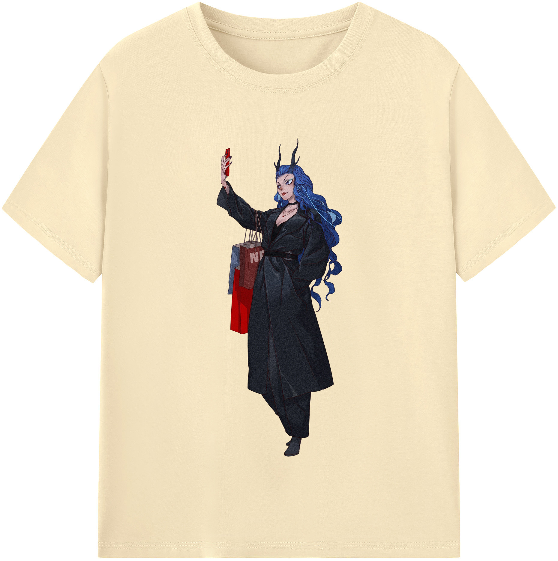 （画像用） Ne Zha 2 ナタ 魔童の大暴れ 綿100％半袖Tシャツ（フロントプリント）