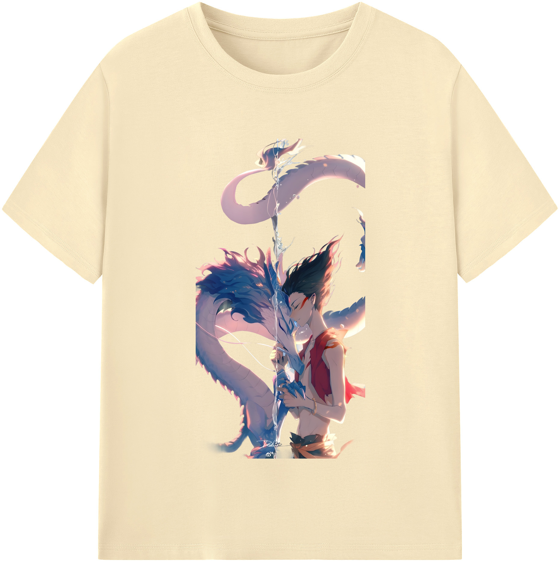 （画像用） Ne Zha 2 ナタ 魔童の大暴れ 綿100％半袖Tシャツ（フロントプリント）
