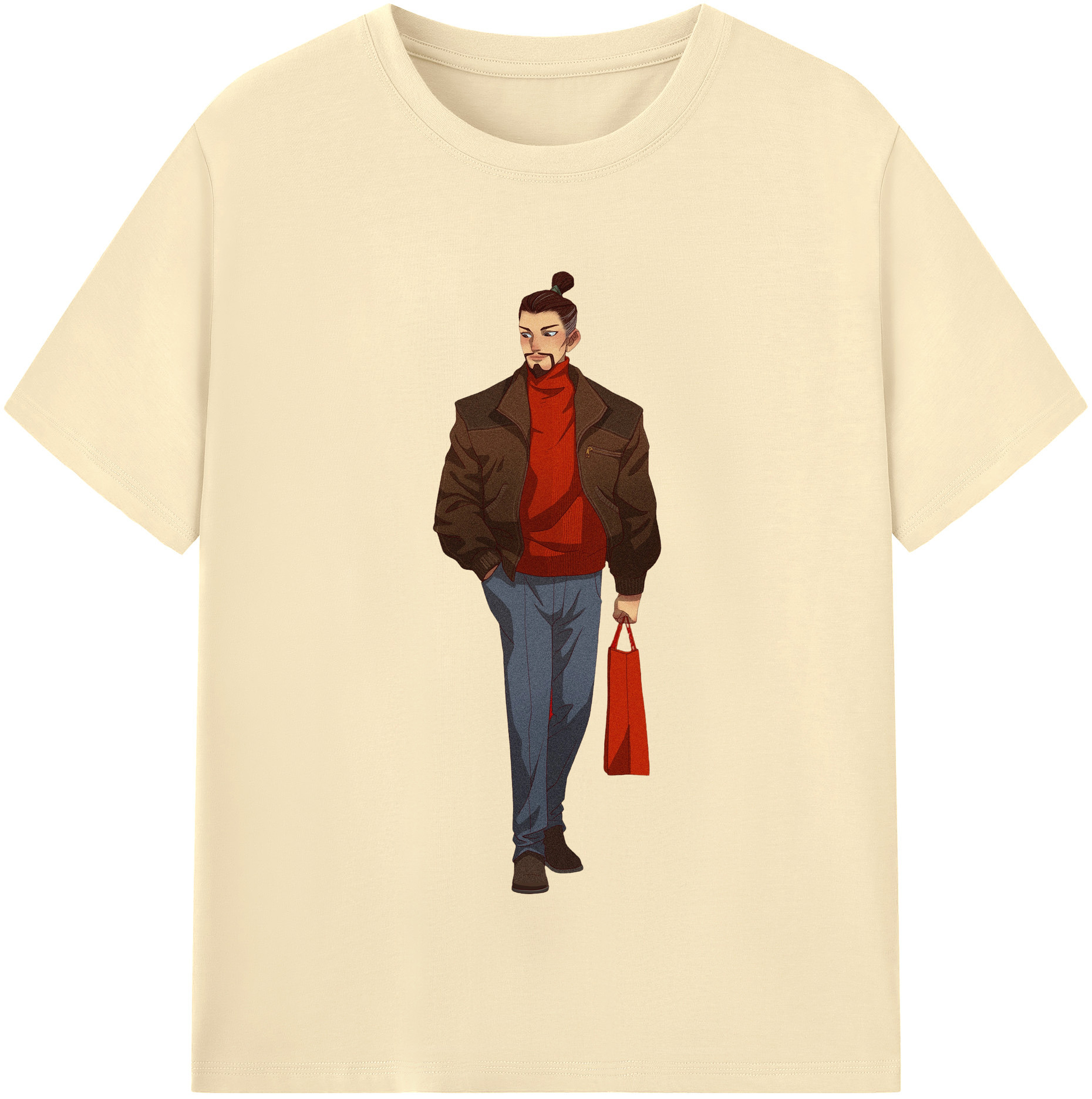 （画像用） Ne Zha 2 ナタ 魔童の大暴れ 綿100％半袖Tシャツ（フロントプリント）