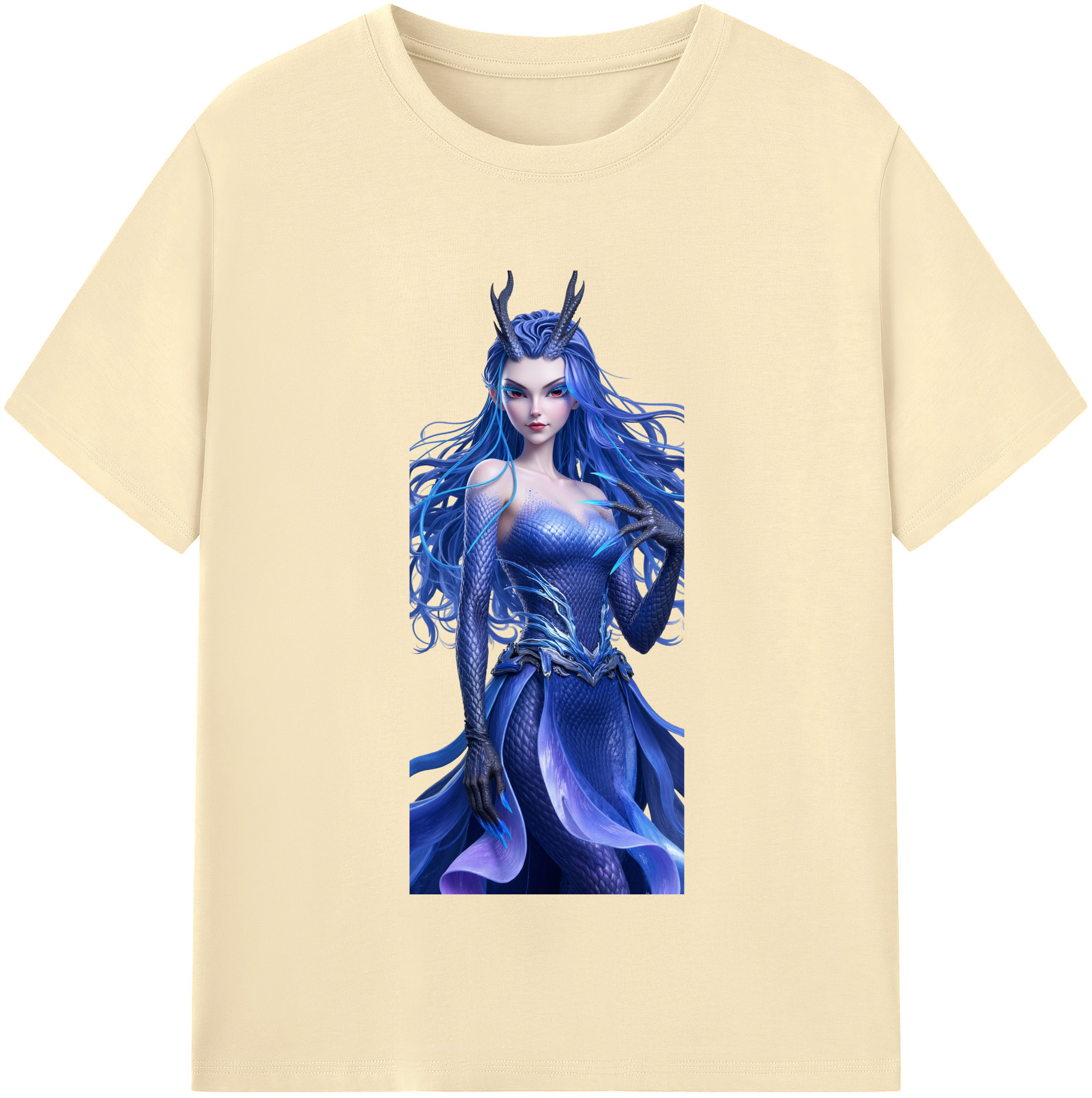 （画像用） Ne Zha 2 ナタ 魔童の大暴れ 綿100％半袖Tシャツ（フロントプリント）