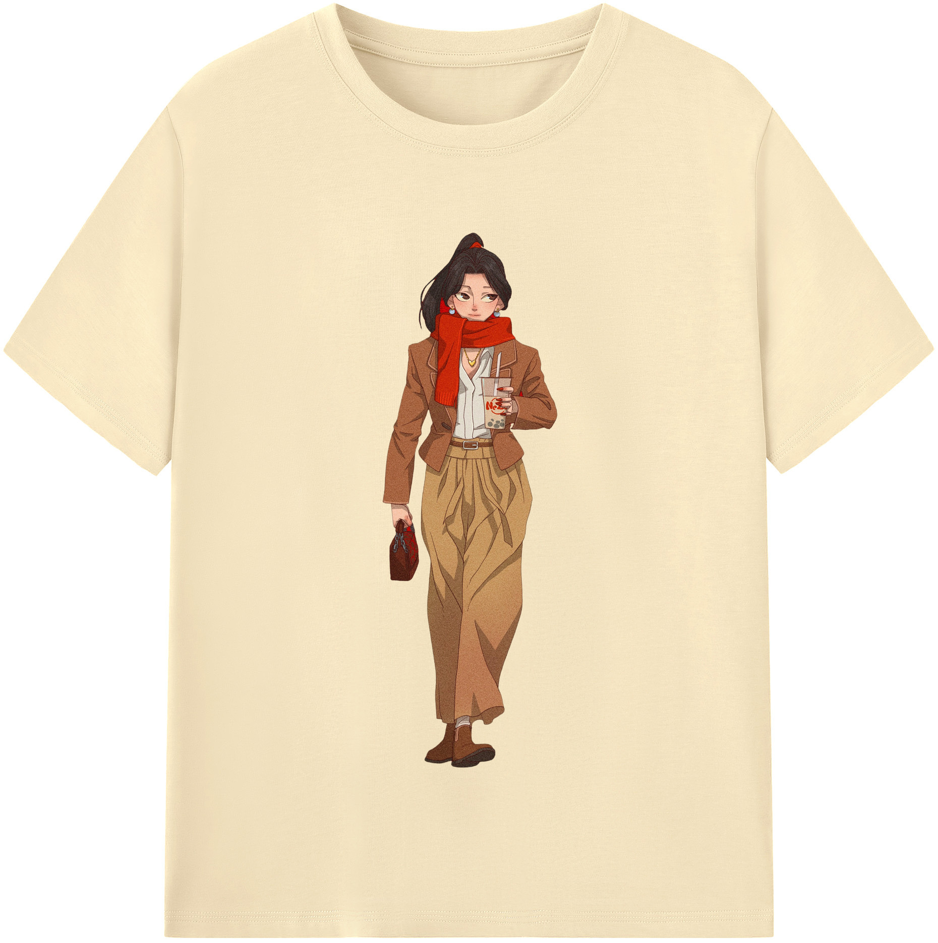 （画像用） Ne Zha 2 ナタ 魔童の大暴れ 綿100％半袖Tシャツ（フロントプリント）