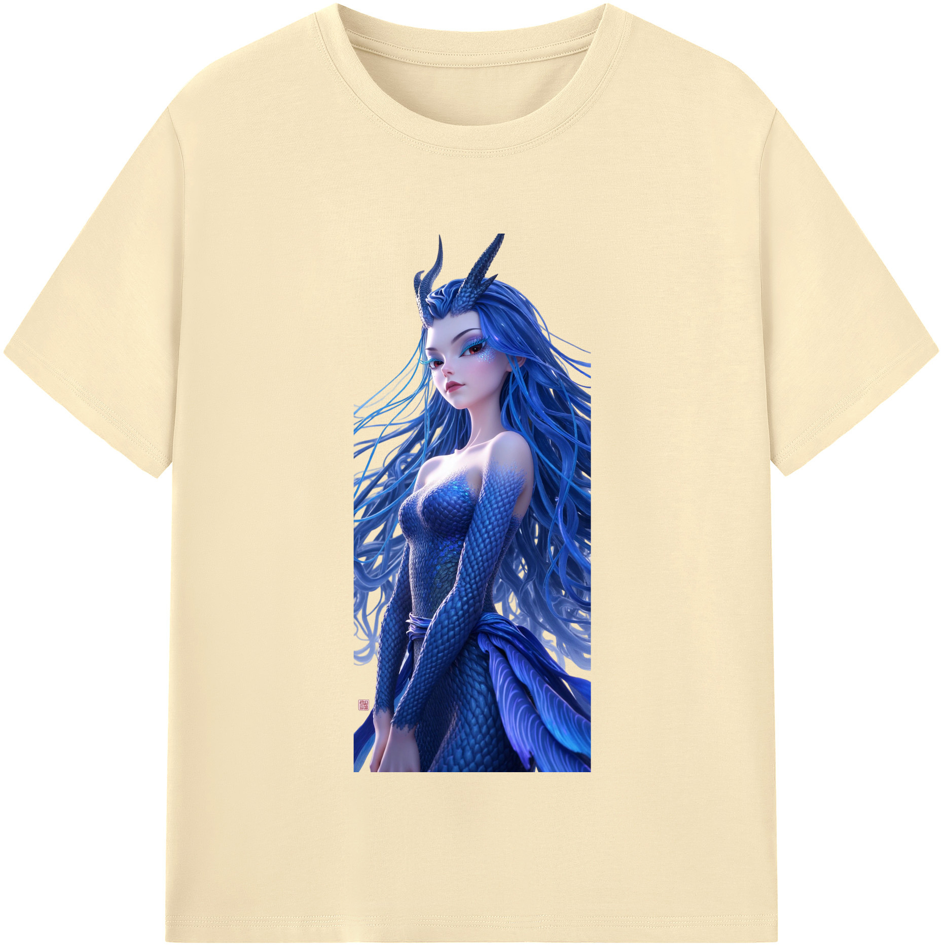（画像用） Ne Zha 2 ナタ 魔童の大暴れ 綿100％半袖Tシャツ（フロントプリント）