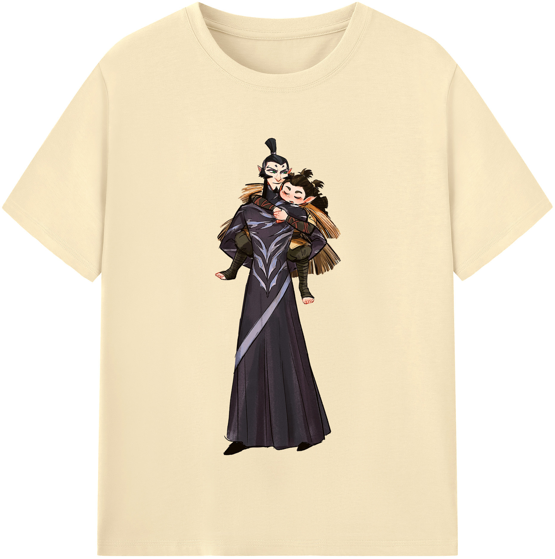 （画像用） Ne Zha 2 ナタ 魔童の大暴れ 綿100％半袖Tシャツ（フロントプリント）