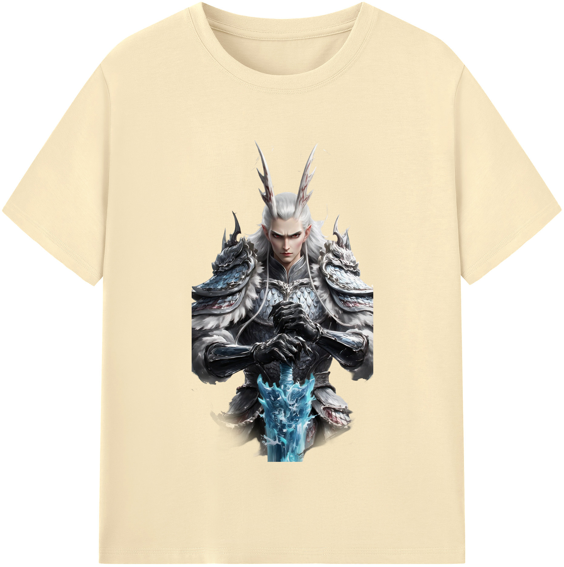 （画像用） Ne Zha 2 ナタ 魔童の大暴れ 綿100％半袖Tシャツ（フロントプリント）