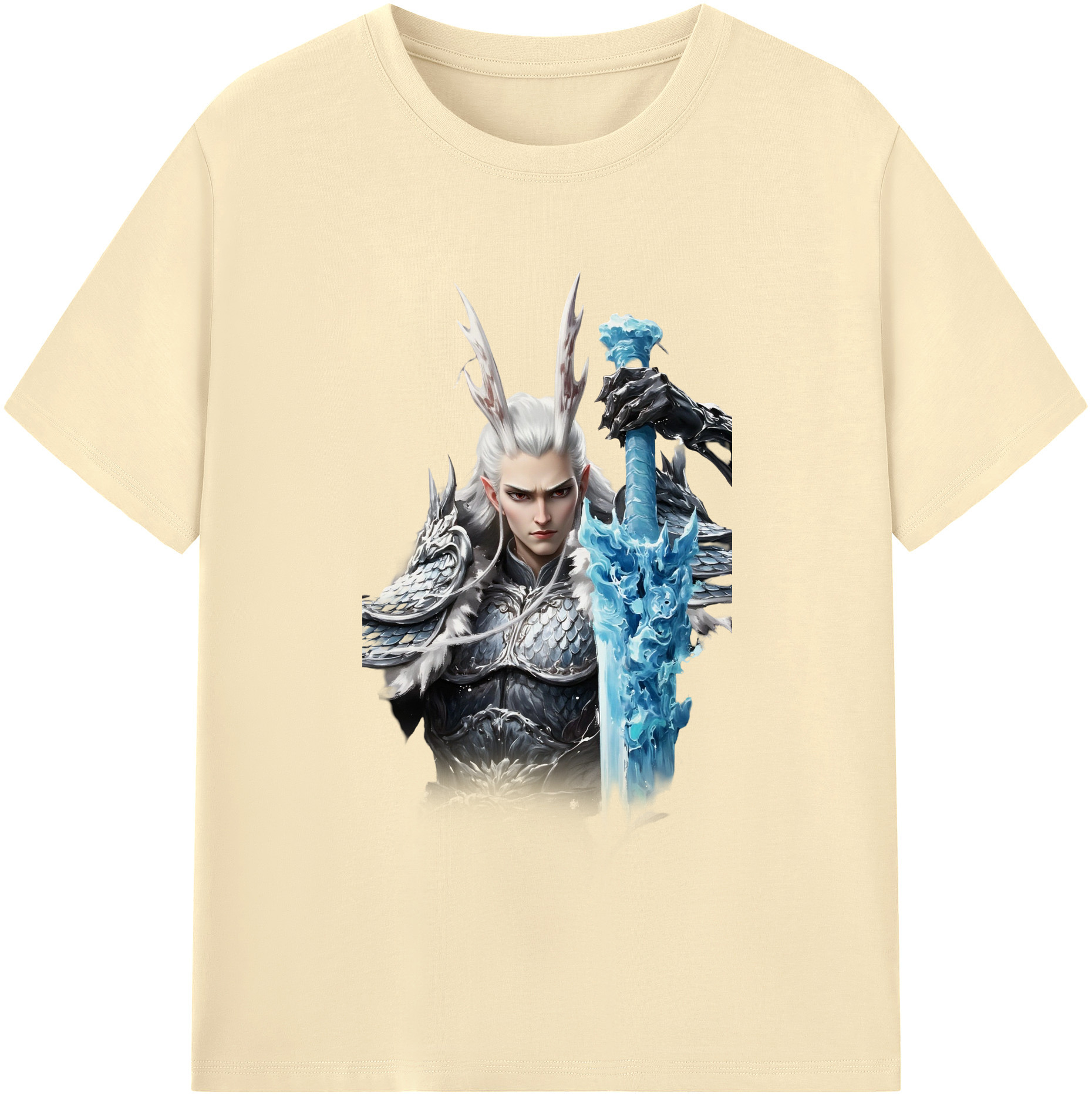 （画像用） Ne Zha 2 ナタ 魔童の大暴れ 綿100％半袖Tシャツ（フロントプリント）