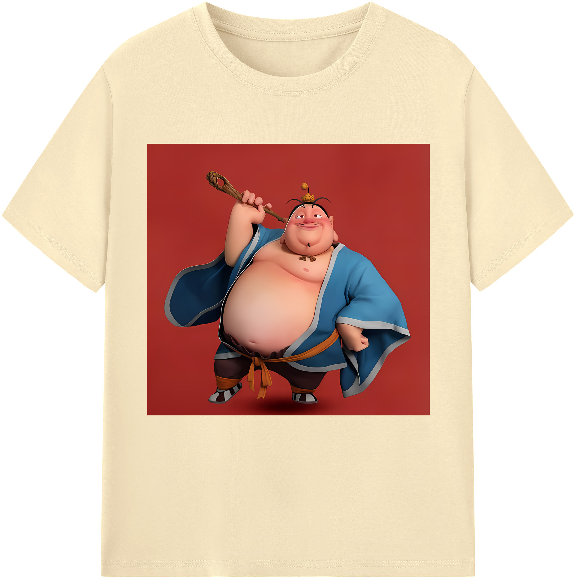 （画像用） Ne Zha 2 ナタ 魔童の大暴れ 綿100％半袖Tシャツ（フロントプリント）