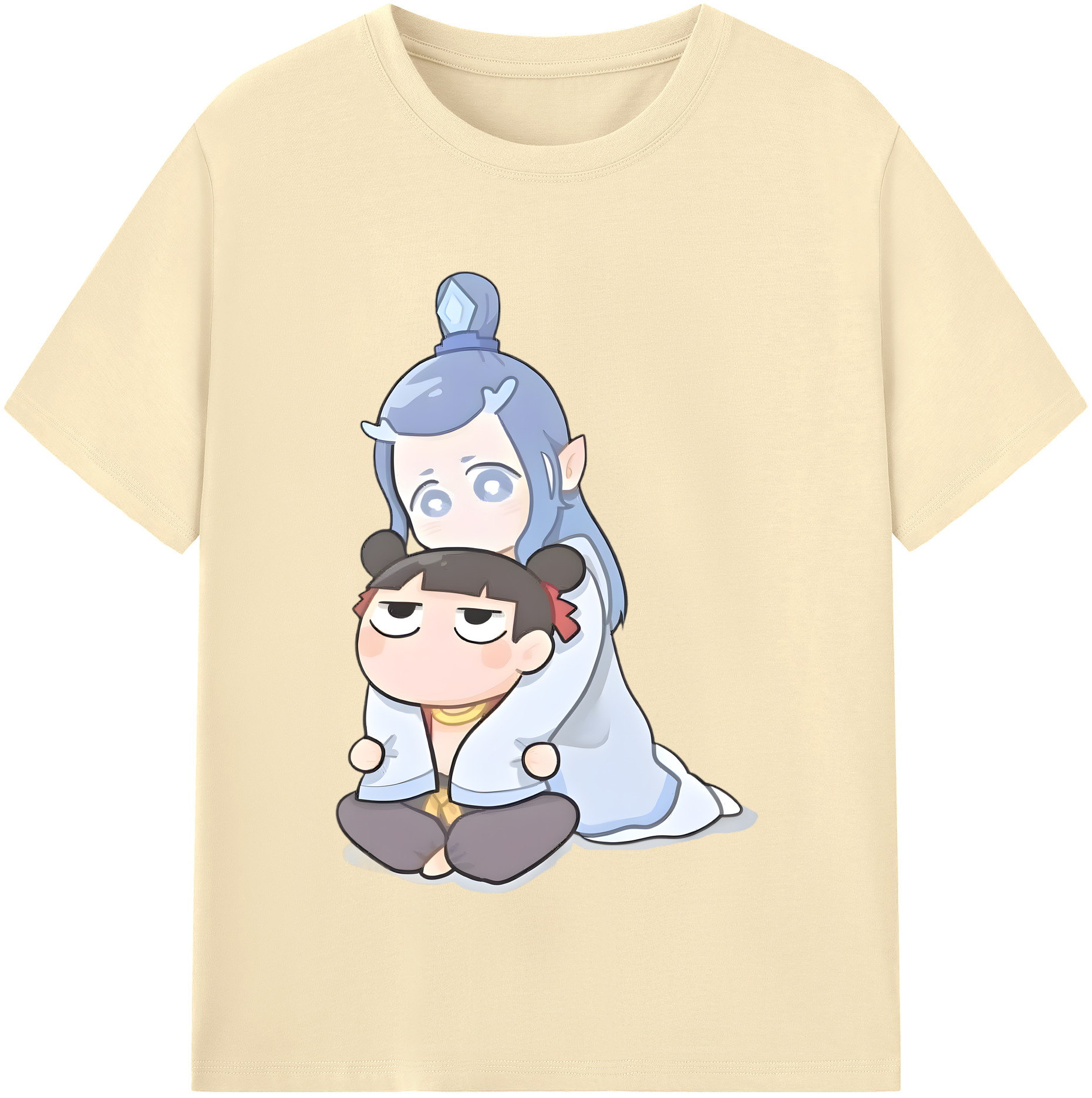 （画像用） Ne Zha 2 ナタ 魔童の大暴れ 綿100％半袖Tシャツ（フロントプリント）