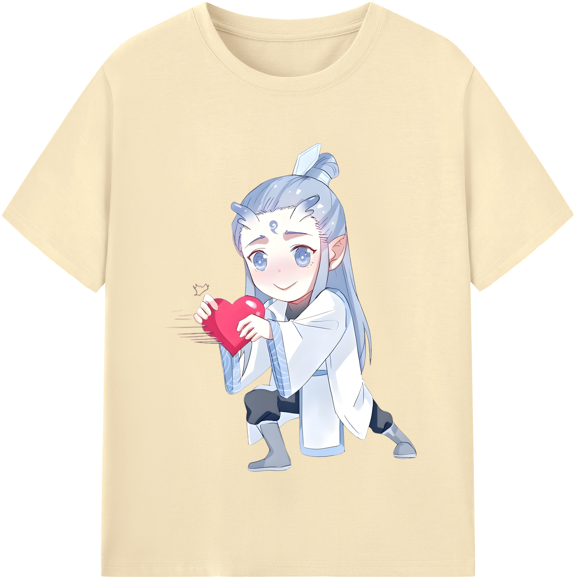 （画像用） Ne Zha 2 ナタ 魔童の大暴れ 綿100％半袖Tシャツ（フロントプリント）