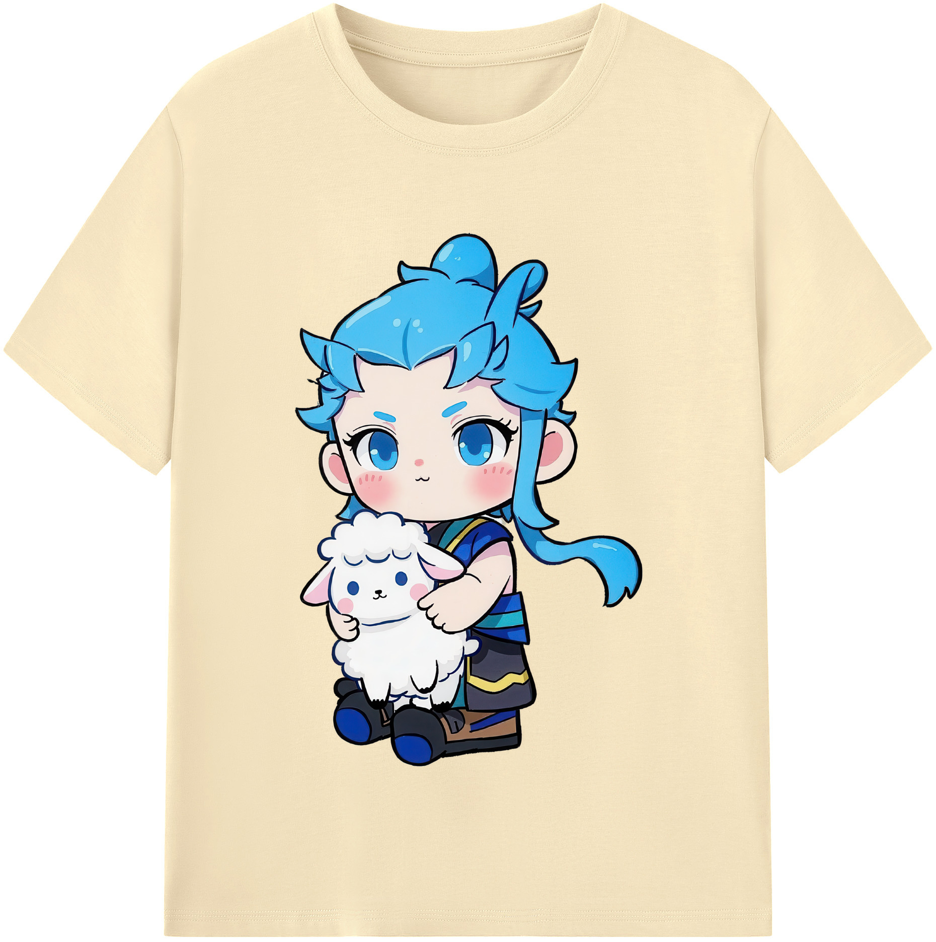 （画像用） Ne Zha 2 ナタ 魔童の大暴れ 綿100％半袖Tシャツ（フロントプリント）