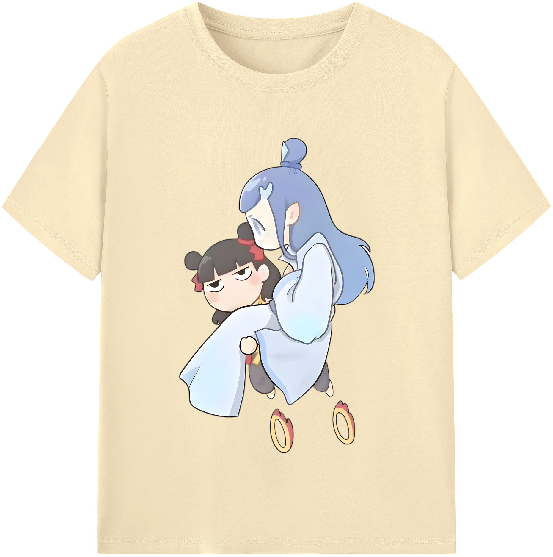 （画像用） Ne Zha 2 ナタ 魔童の大暴れ 綿100％半袖Tシャツ（フロントプリント）