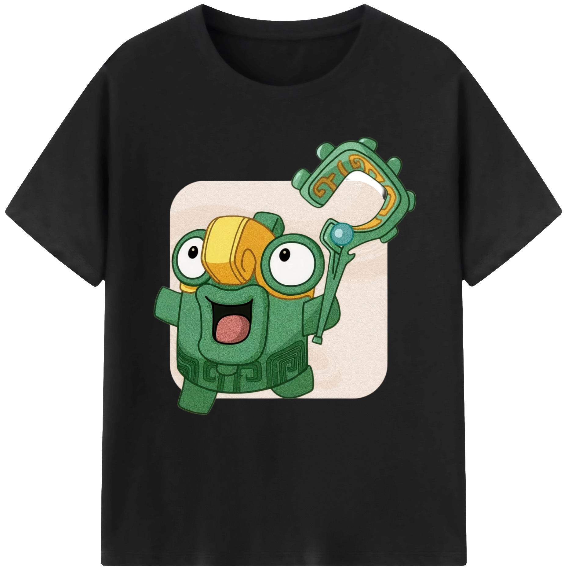 （画像用） Ne Zha 2 ナタ 魔童の大暴れ 綿100％半袖Tシャツ（フロントプリント）