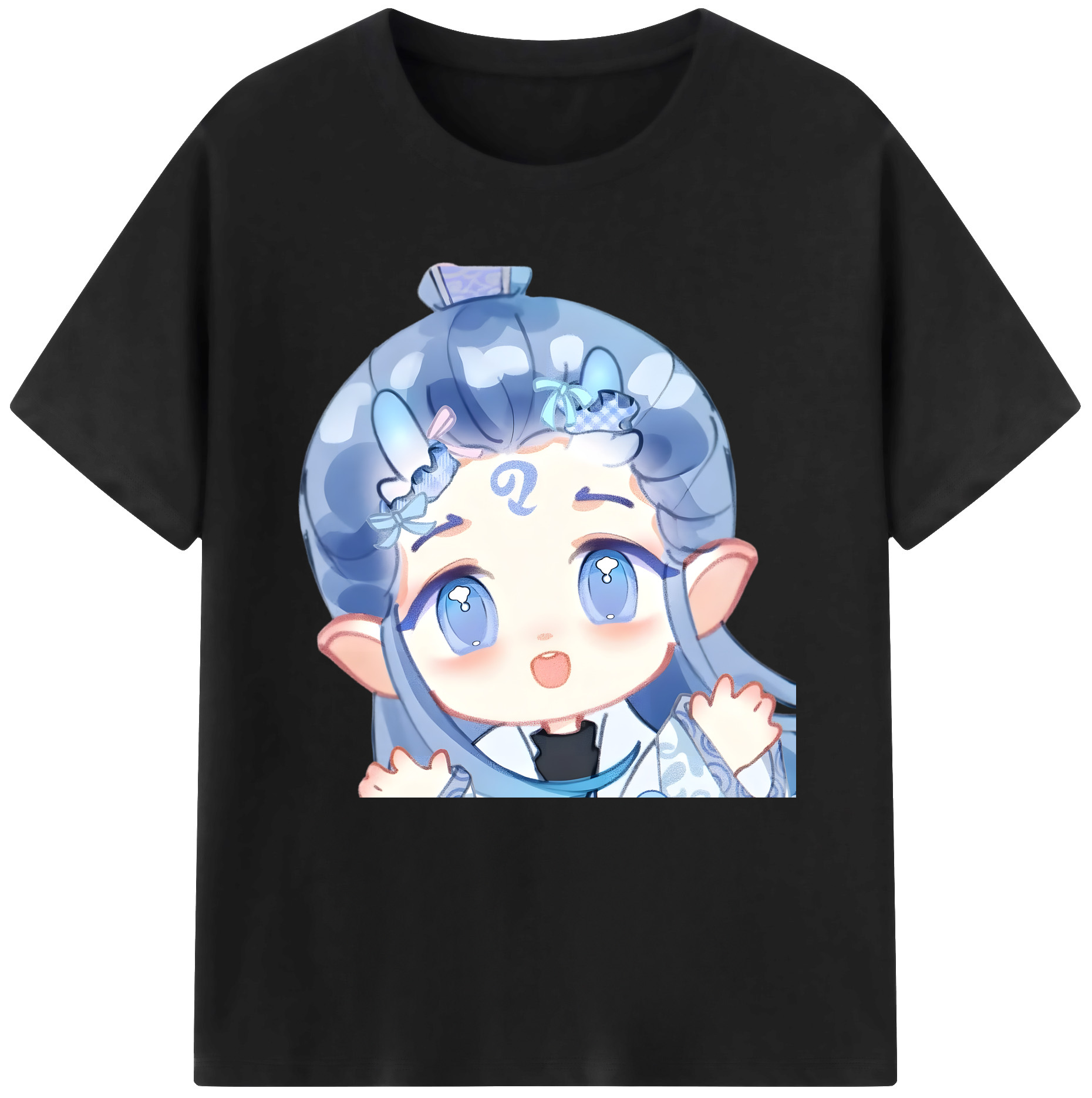 （画像用） Ne Zha 2 ナタ 魔童の大暴れ 綿100％半袖Tシャツ（フロントプリント）