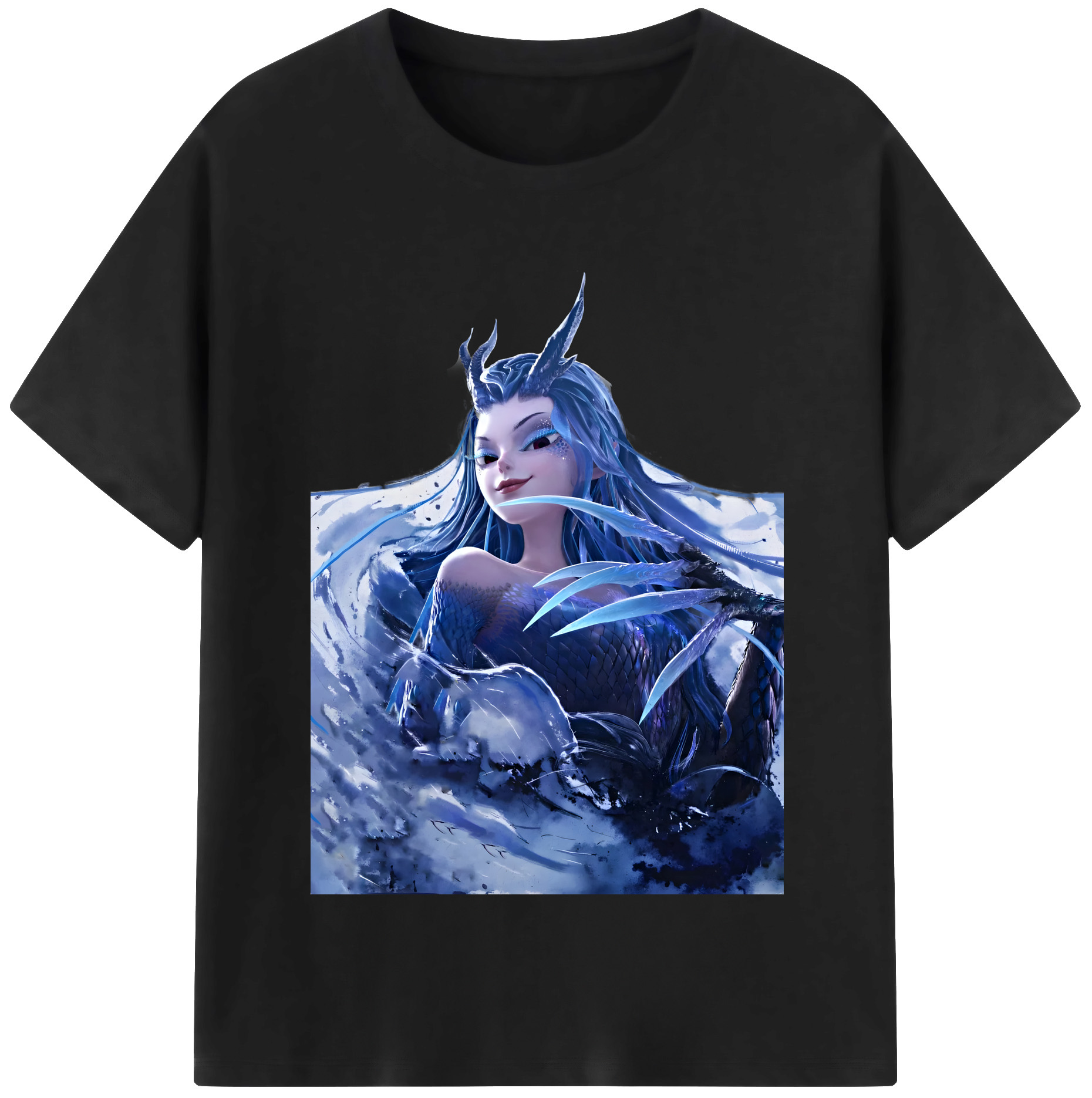 （画像用） Ne Zha 2 ナタ 魔童の大暴れ 綿100％半袖Tシャツ（フロントプリント）