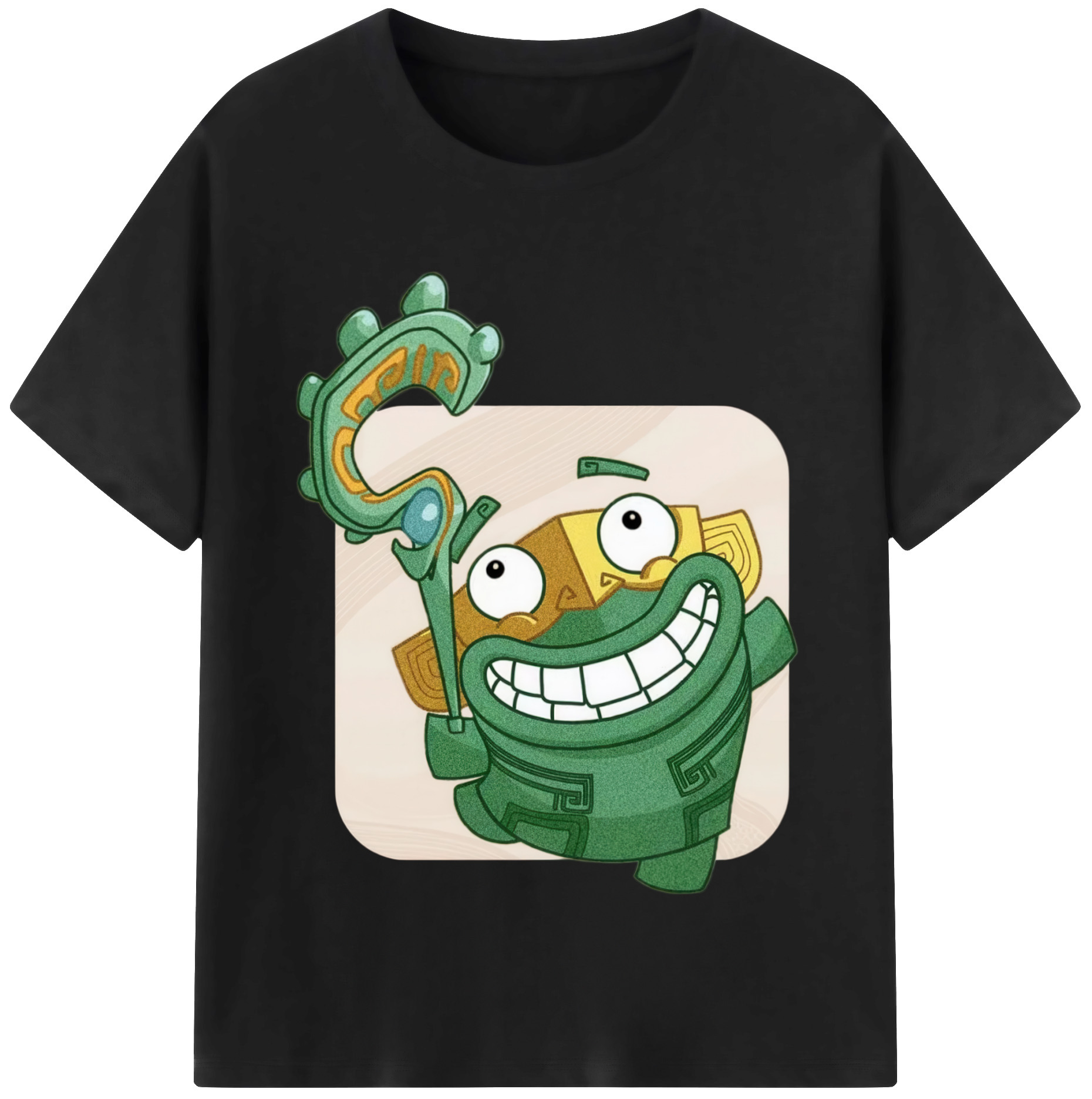 （画像用） Ne Zha 2 ナタ 魔童の大暴れ 綿100％半袖Tシャツ（フロントプリント）