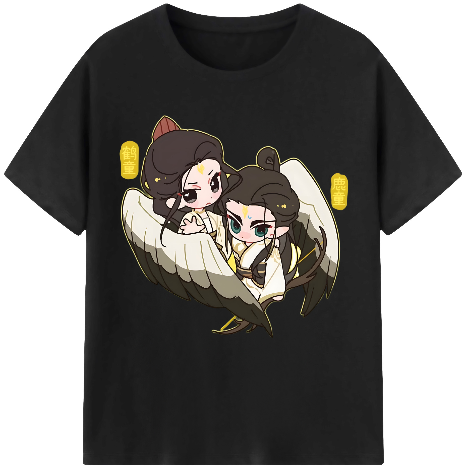 （画像用） Ne Zha 2 ナタ 魔童の大暴れ 綿100％半袖Tシャツ（フロントプリント）