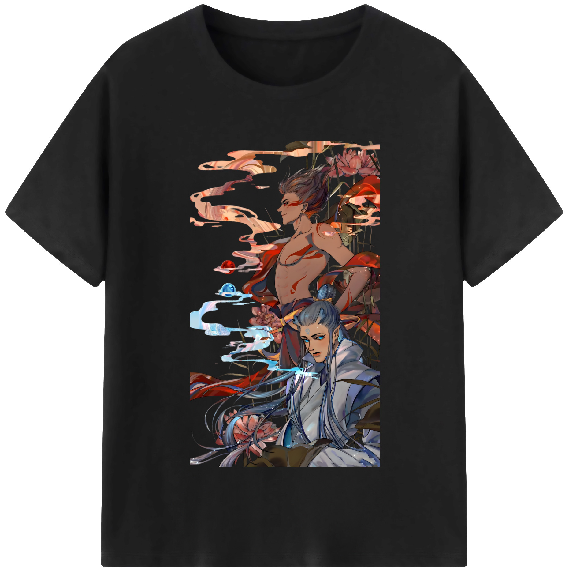 （画像用） Ne Zha 2 ナタ 魔童の大暴れ 綿100％半袖Tシャツ（フロントプリント）