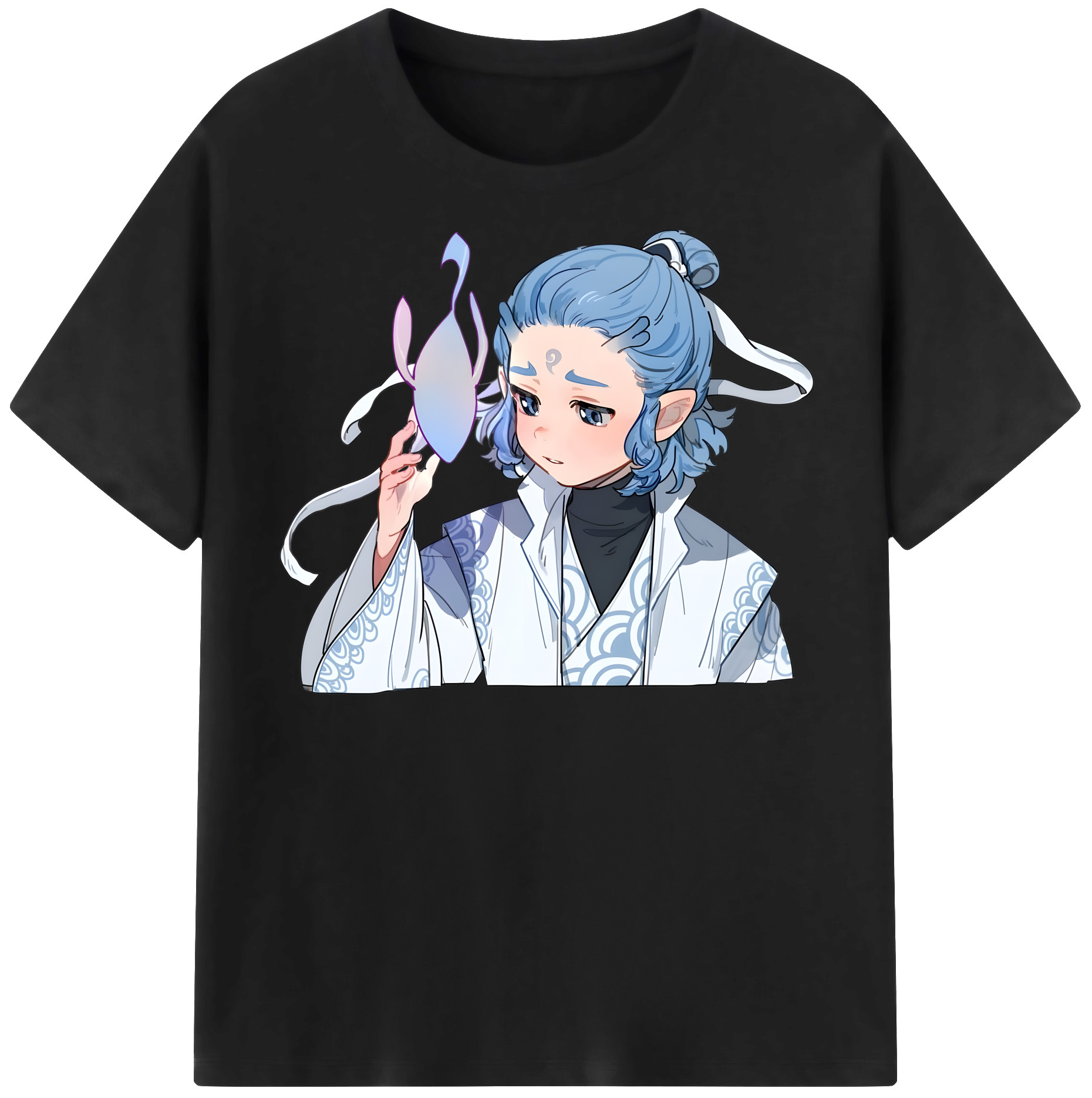 （画像用） Ne Zha 2 ナタ 魔童の大暴れ 綿100％半袖Tシャツ（フロントプリント）