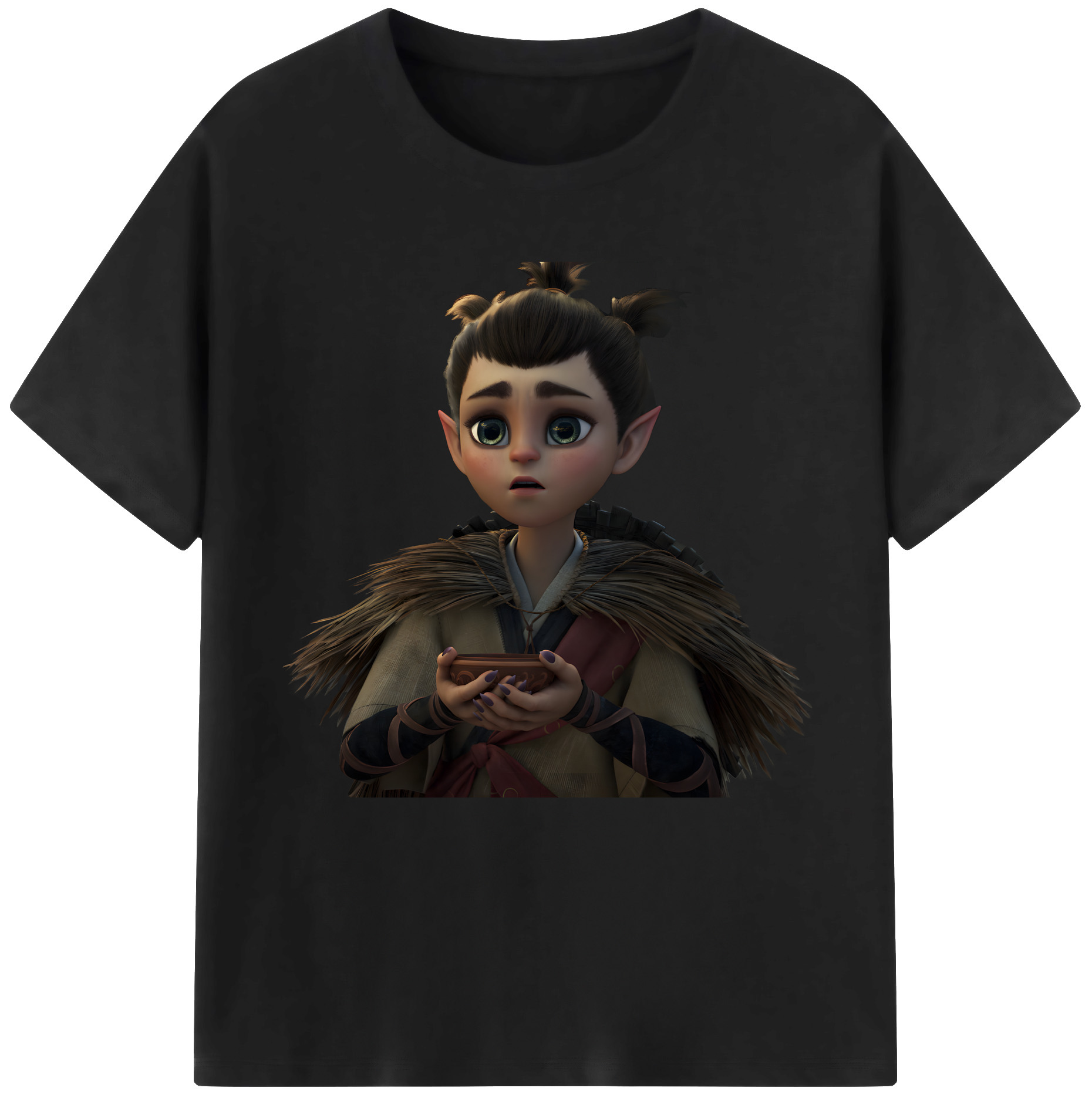 （画像用） Ne Zha 2 ナタ 魔童の大暴れ 綿100％半袖Tシャツ（フロントプリント）
