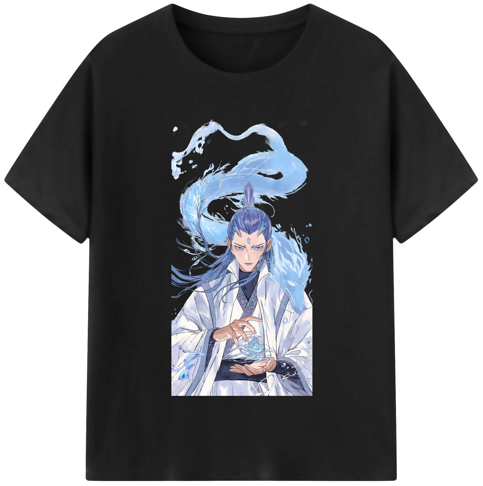 （画像用） Ne Zha 2 ナタ 魔童の大暴れ 綿100％半袖Tシャツ（フロントプリント）
