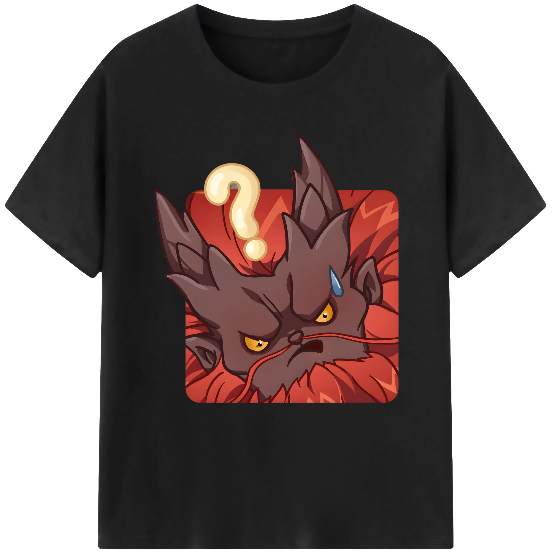 （画像用） Ne Zha 2 ナタ 魔童の大暴れ 綿100％半袖Tシャツ（フロントプリント）