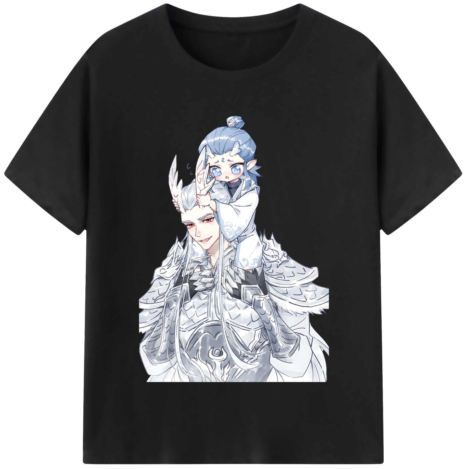 （画像用） Ne Zha 2 ナタ 魔童の大暴れ 綿100％半袖Tシャツ（フロントプリント）