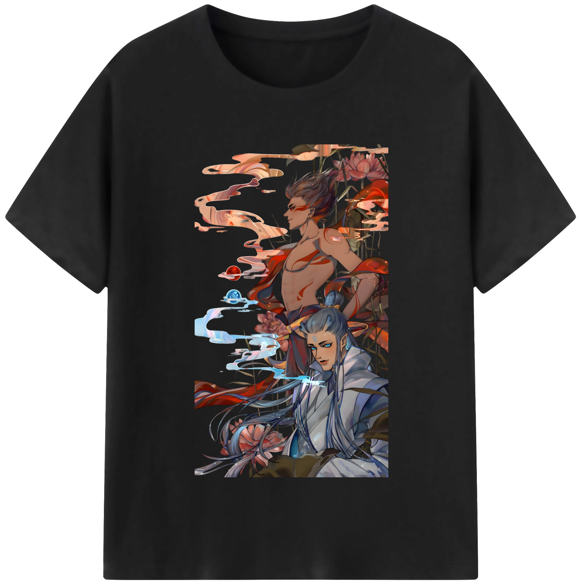 （画像用） Ne Zha 2 ナタ 魔童の大暴れ 綿100％半袖Tシャツ（フロントプリント）