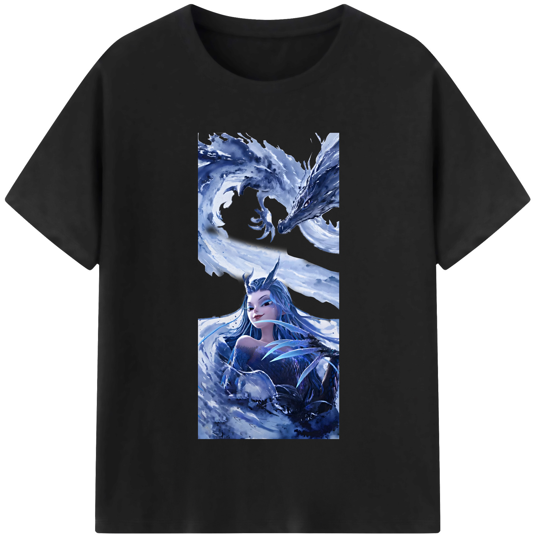 （画像用） Ne Zha 2 ナタ 魔童の大暴れ 綿100％半袖Tシャツ（フロントプリント）