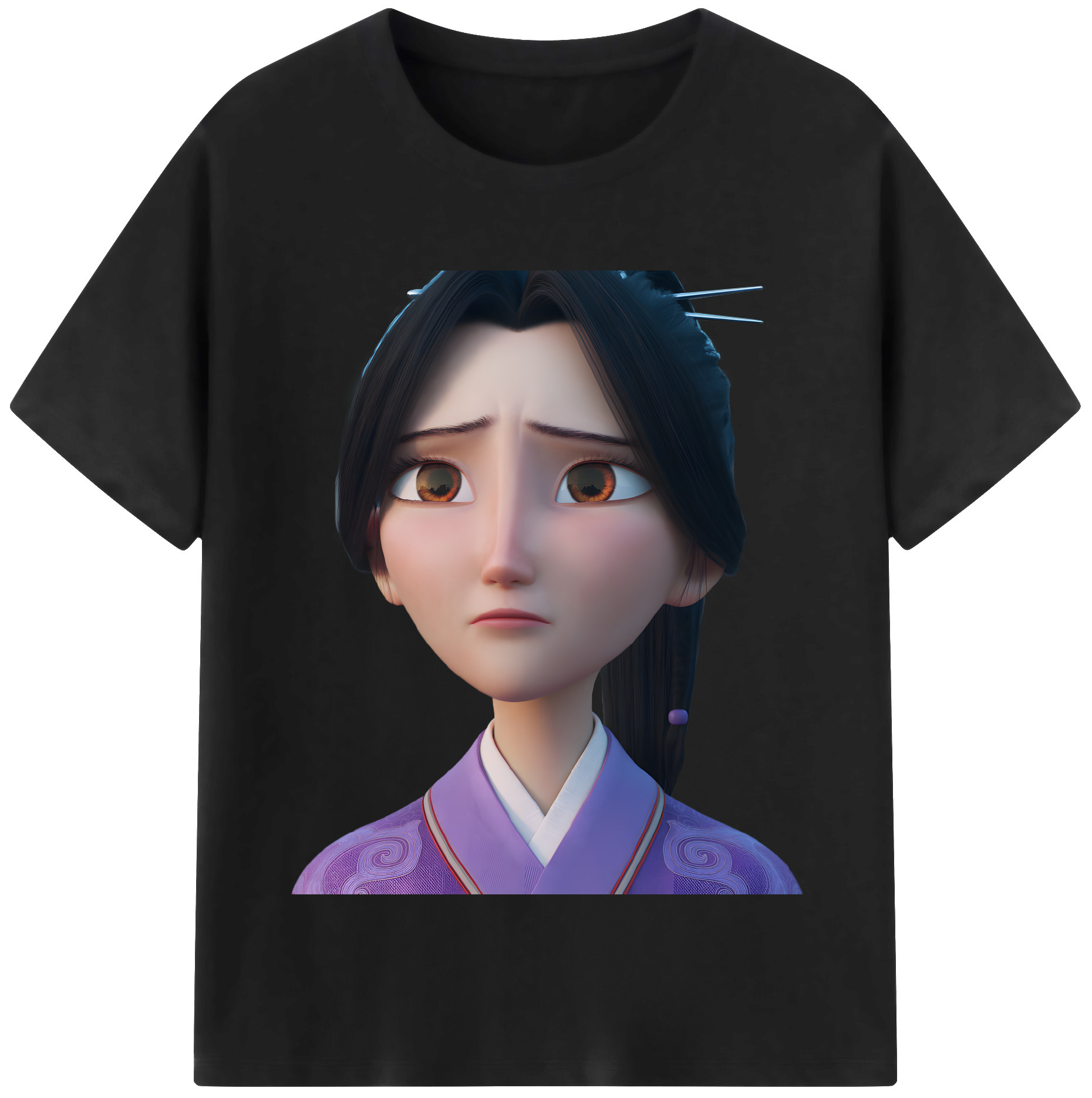 （画像用） Ne Zha 2 ナタ 魔童の大暴れ 綿100％半袖Tシャツ（フロントプリント）