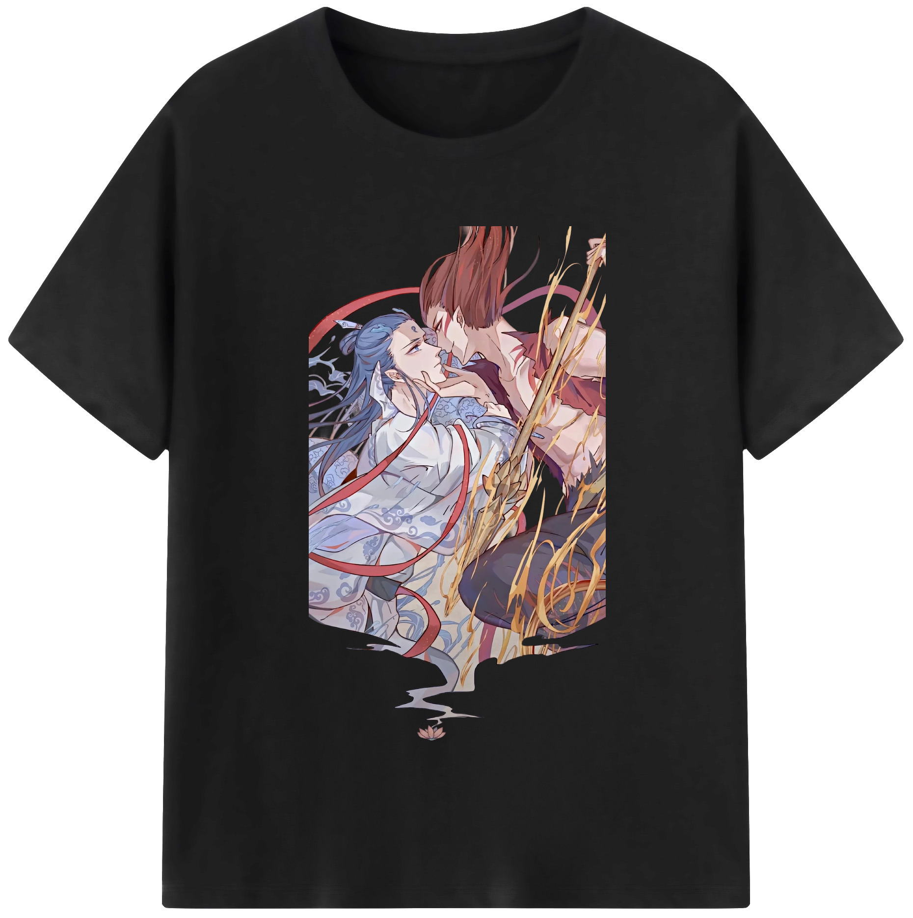 （画像用） Ne Zha 2 ナタ 魔童の大暴れ 綿100％半袖Tシャツ（フロントプリント）