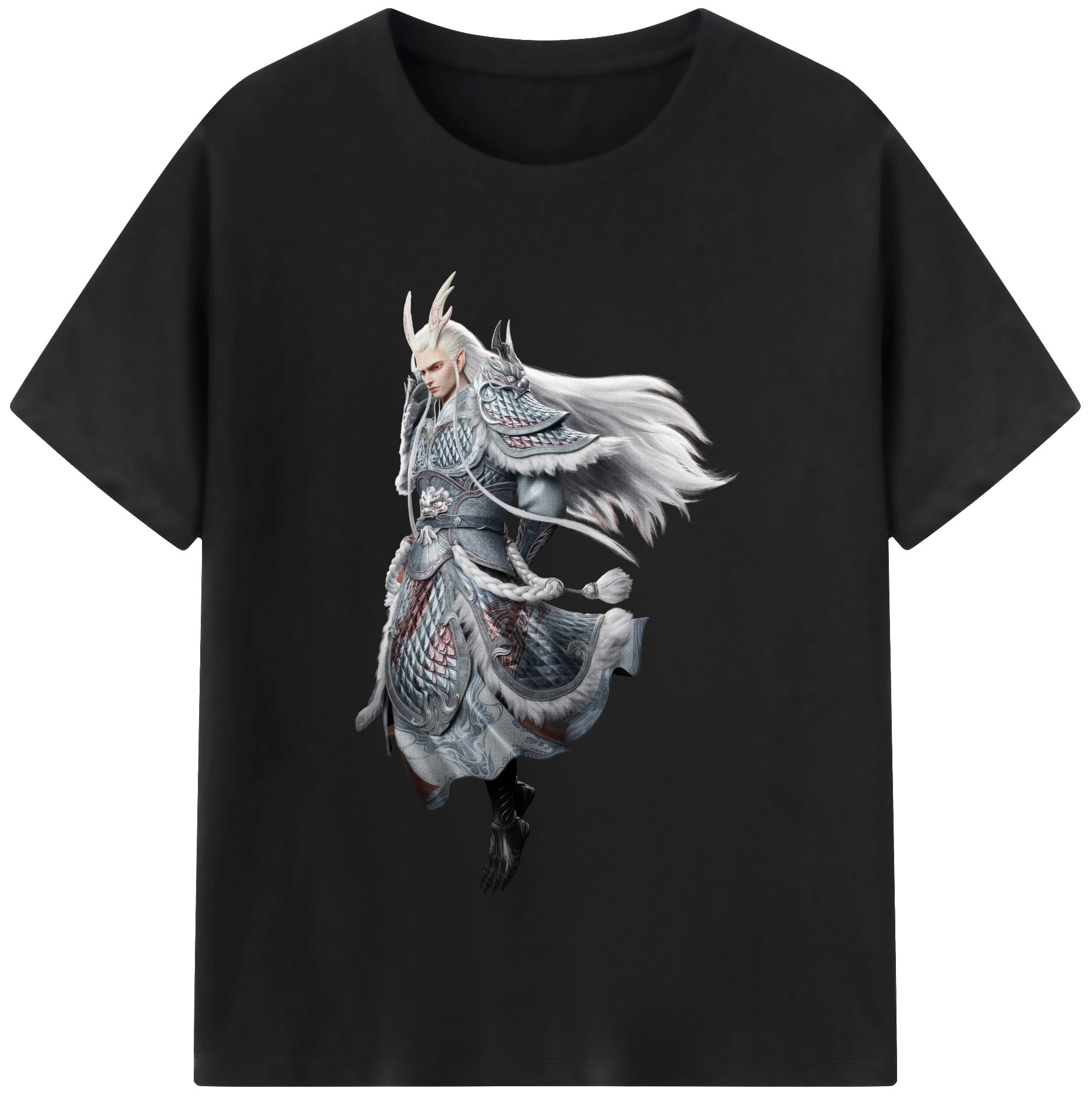 （画像用） Ne Zha 2 ナタ 魔童の大暴れ 綿100％半袖Tシャツ（フロントプリント）