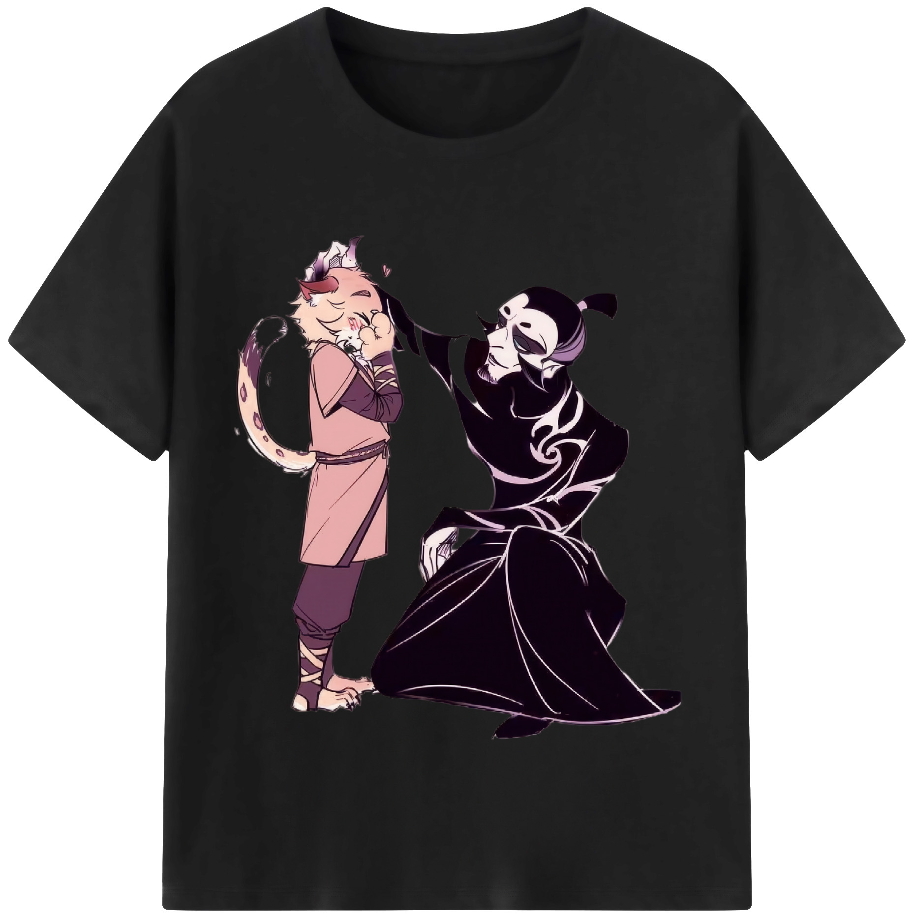 （画像用） Ne Zha 2 ナタ 魔童の大暴れ 綿100％半袖Tシャツ（フロントプリント）